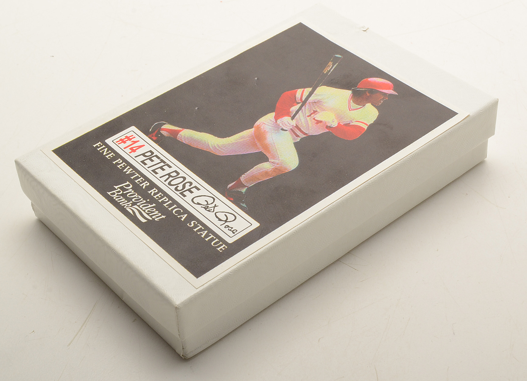 1969 Pete Rose Baseball Card and Pewter Statue