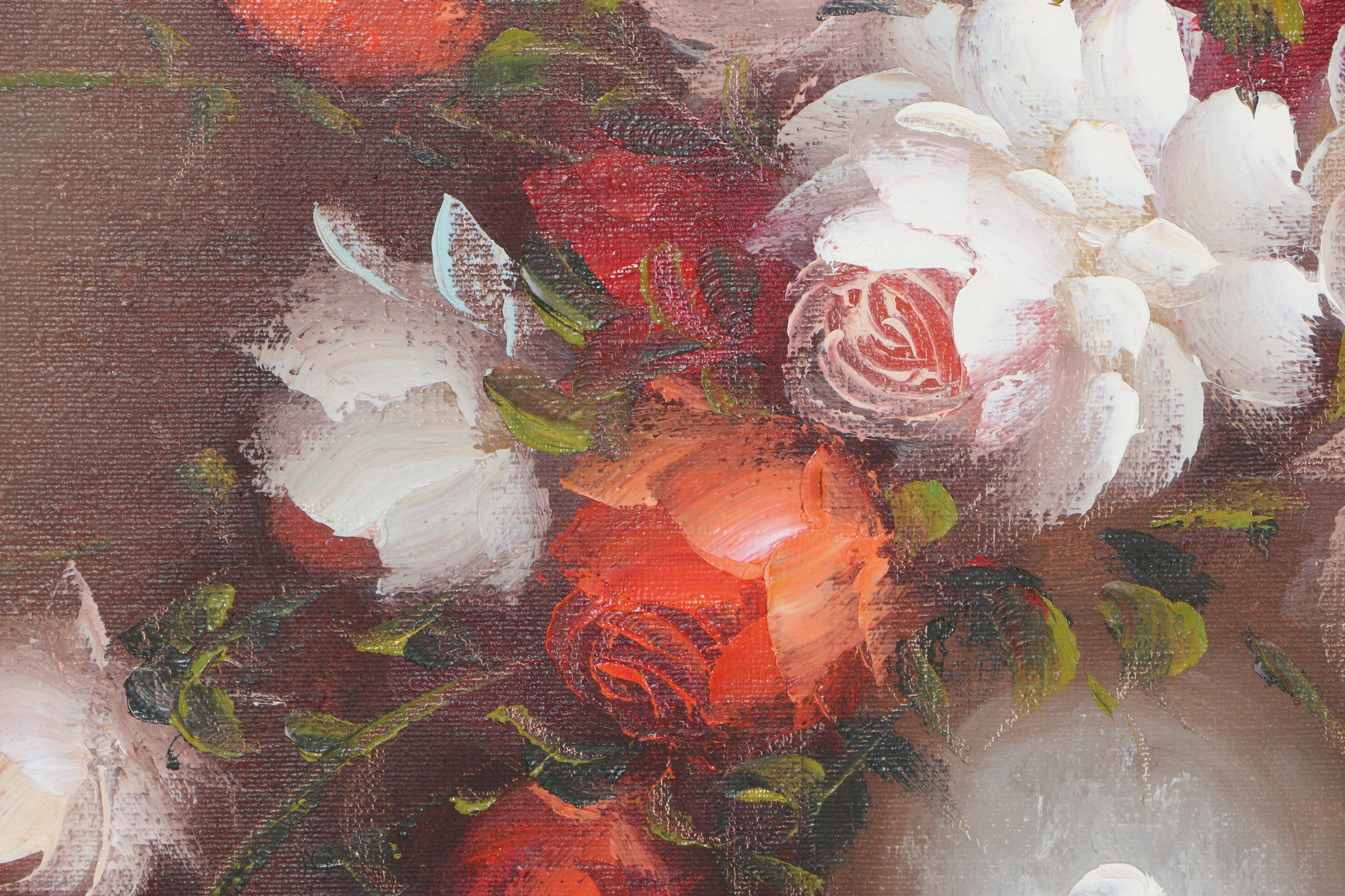 R. Pasanault Signed Original Oil on Canvas Still Life Paintings