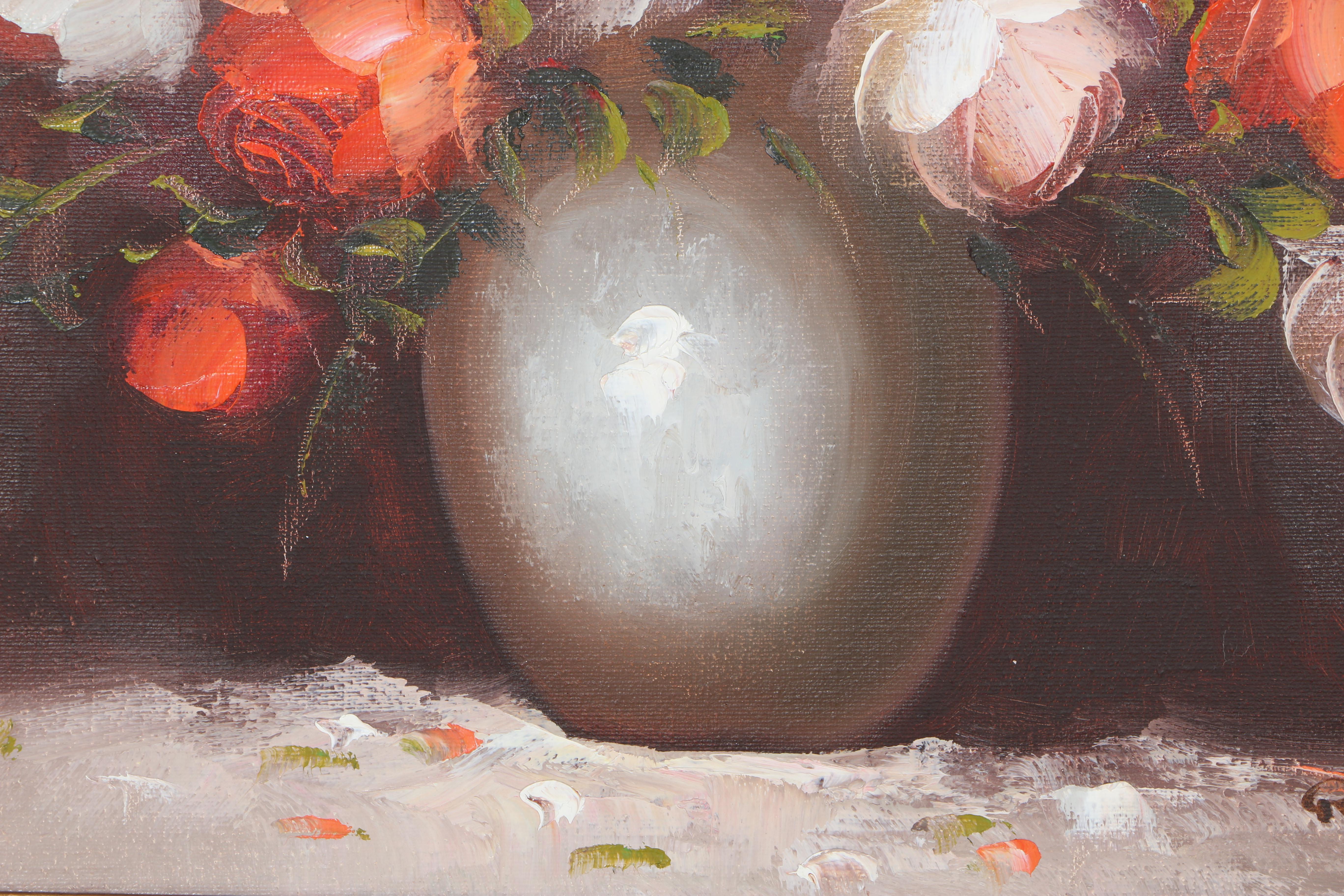 R. Pasanault Signed Original Oil on Canvas Still Life Paintings