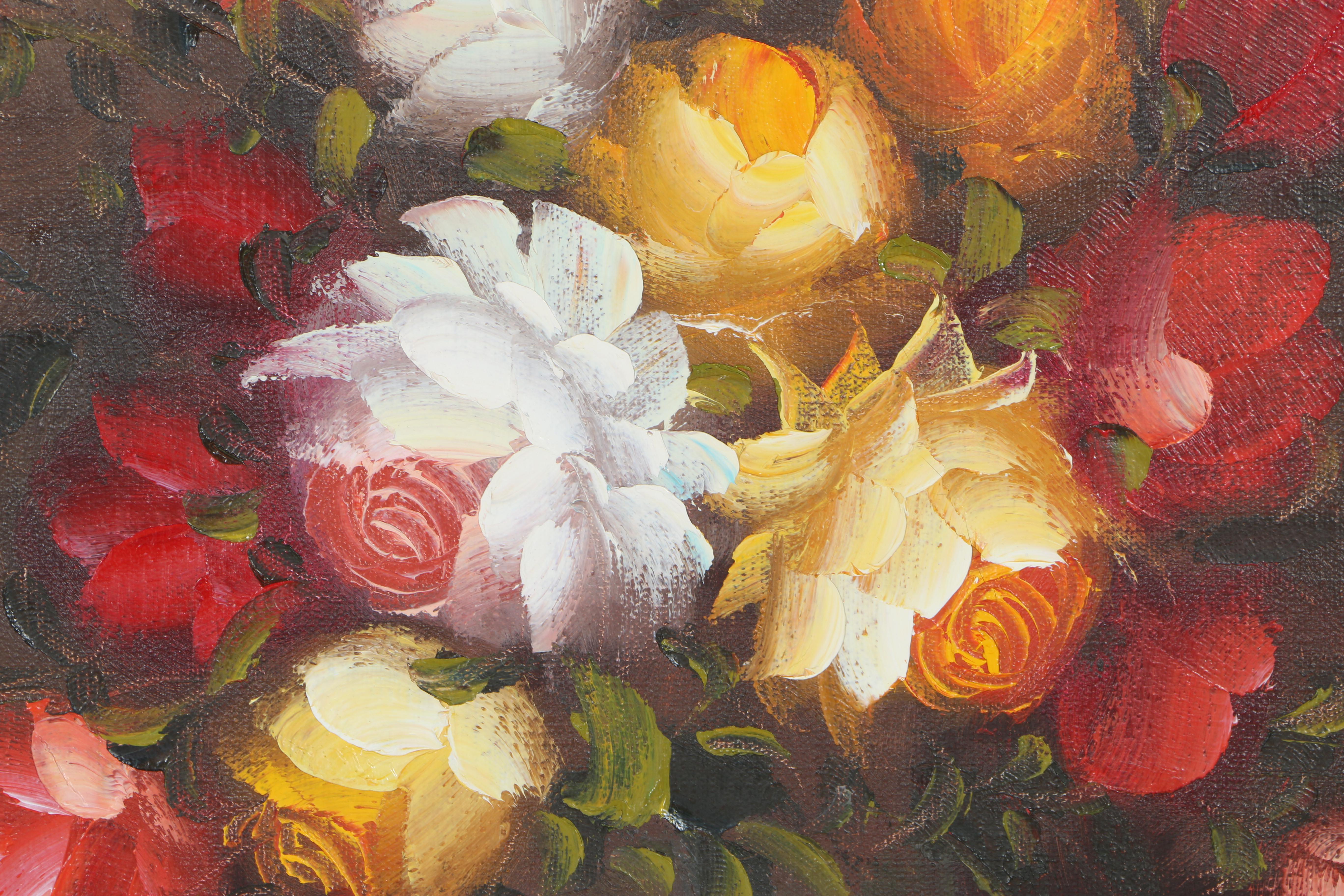 R. Pasanault Signed Original Oil on Canvas Still Life Paintings