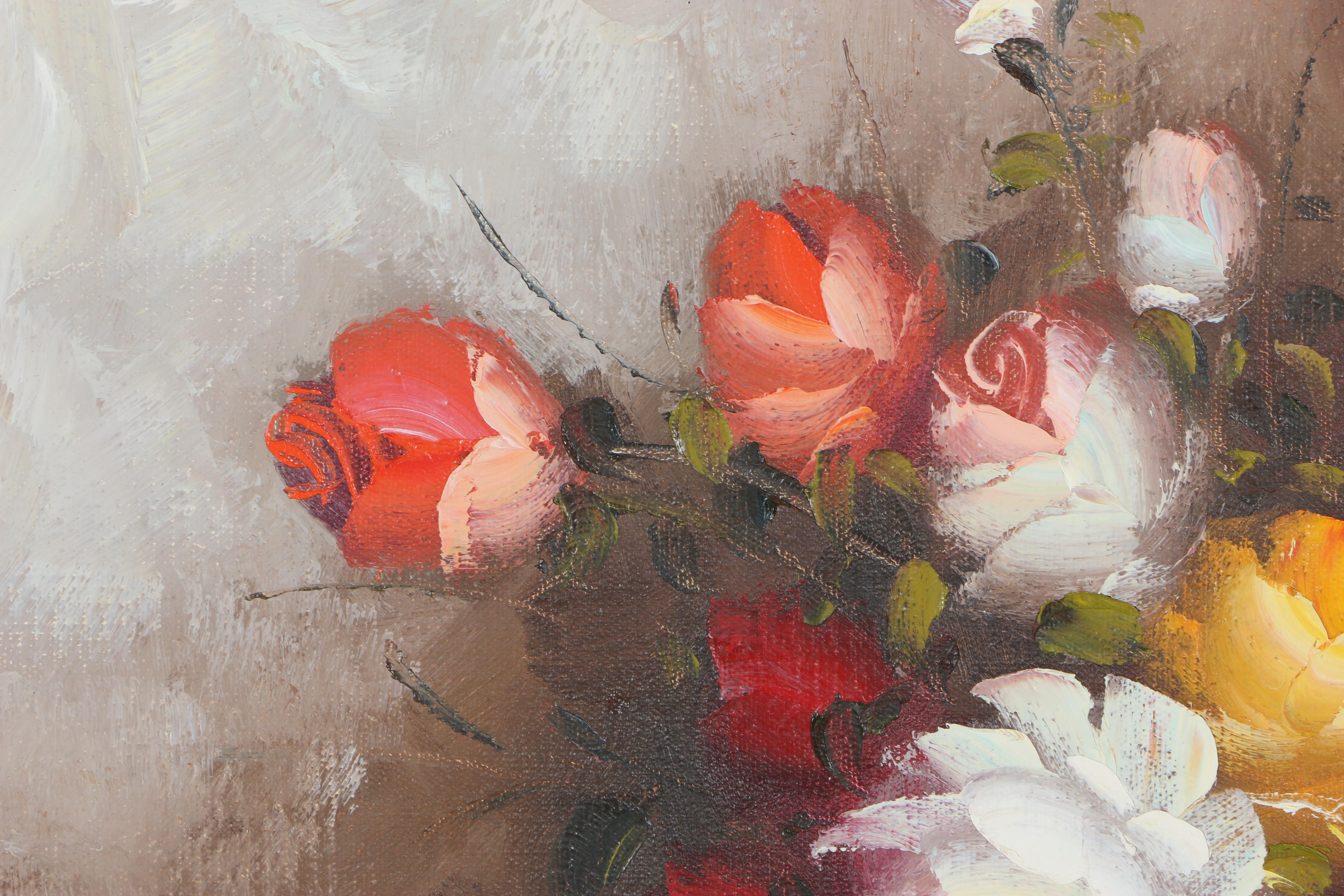 R. Pasanault Signed Original Oil on Canvas Still Life Paintings