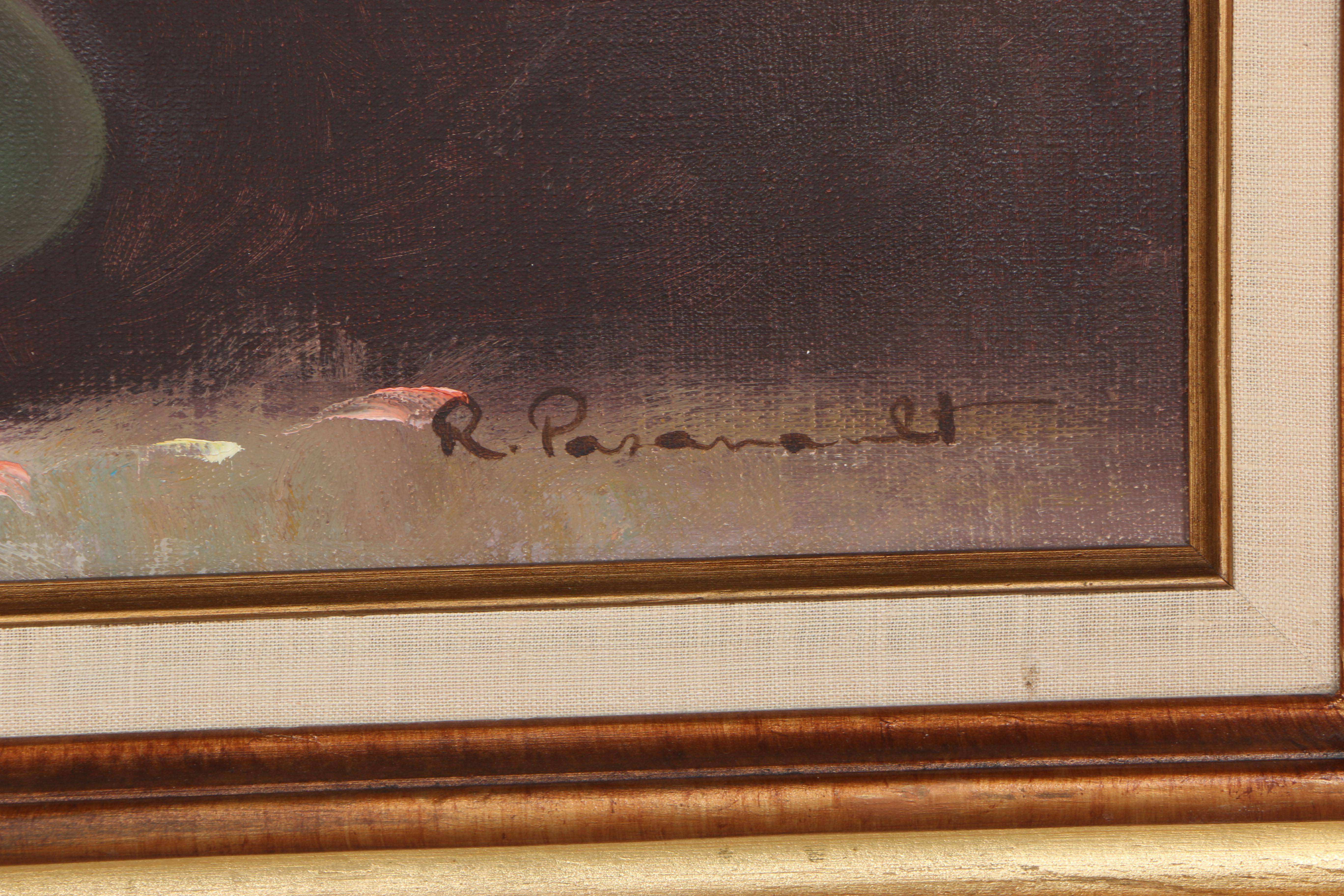 R. Pasanault Signed Original Oil on Canvas Still Life Paintings