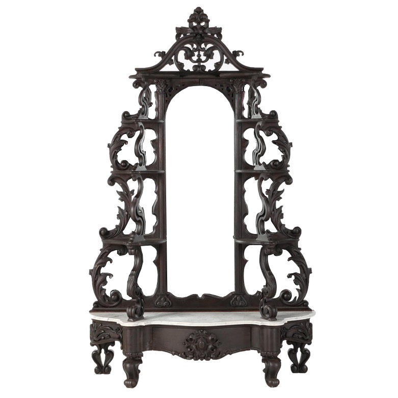 Mitchell and Rammelsberg 19th Century Rosewood Etagere