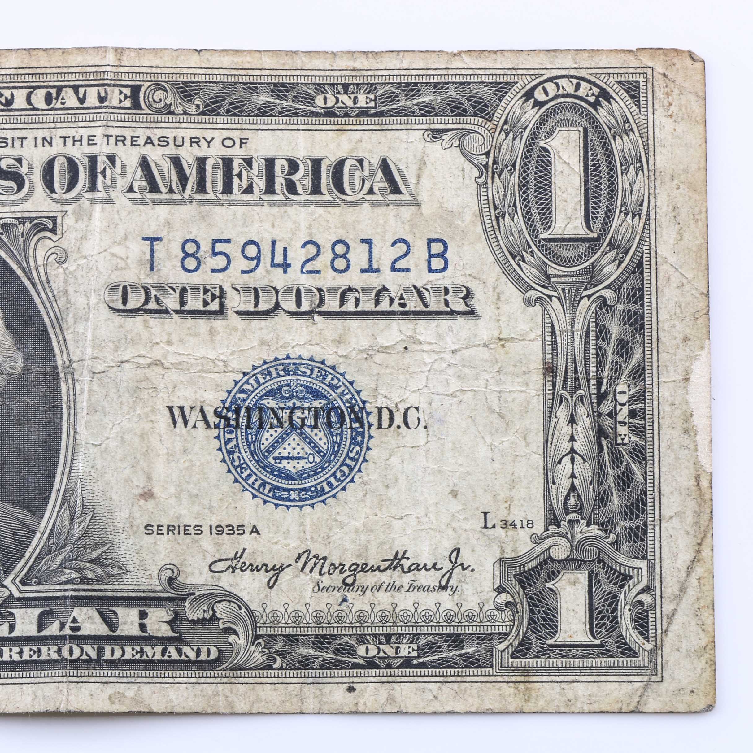 WWII "Short Snorter" One-Dollar Silver Certificate