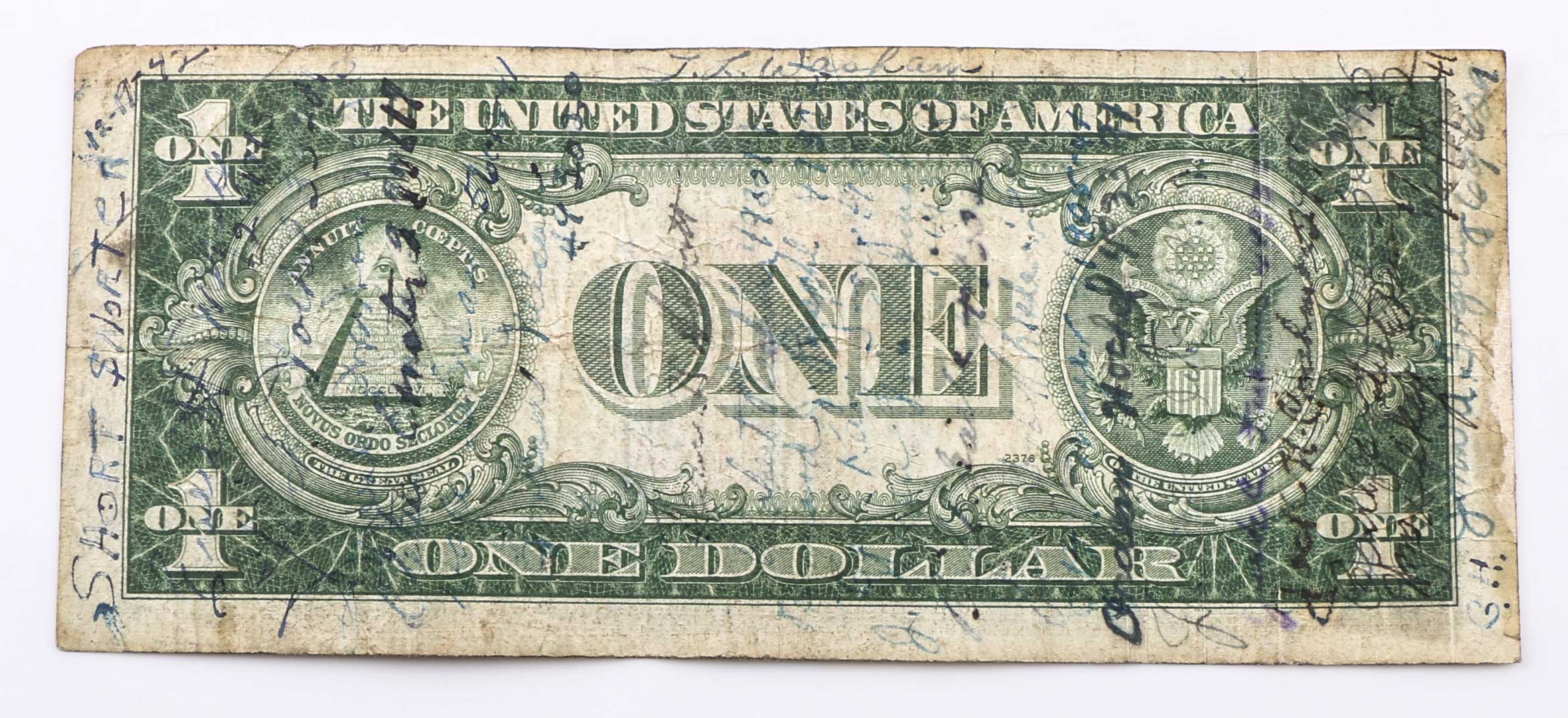 WWII "Short Snorter" One-Dollar Silver Certificate