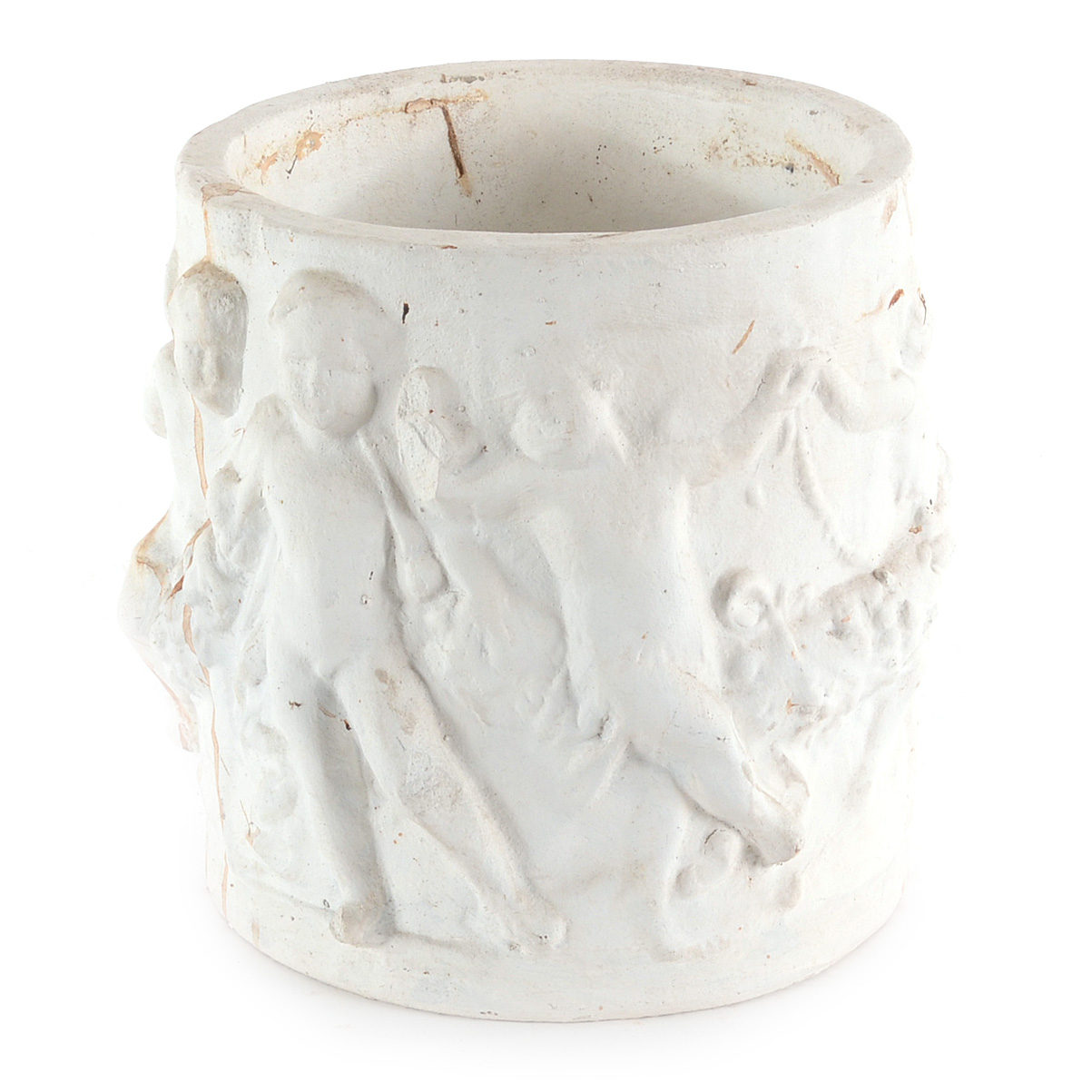 Vintage Cast Planter with Putti