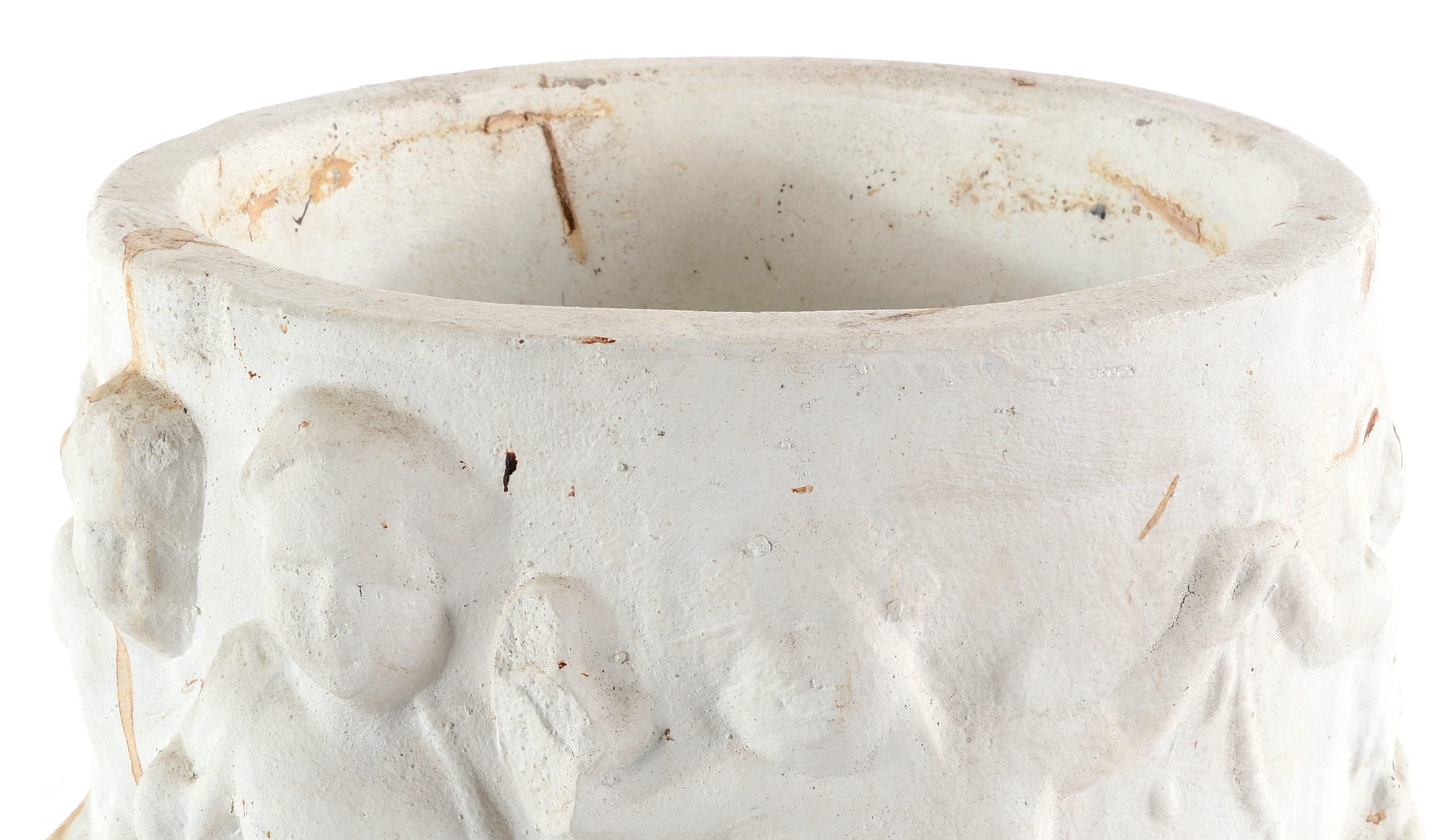 Vintage Cast Planter with Putti