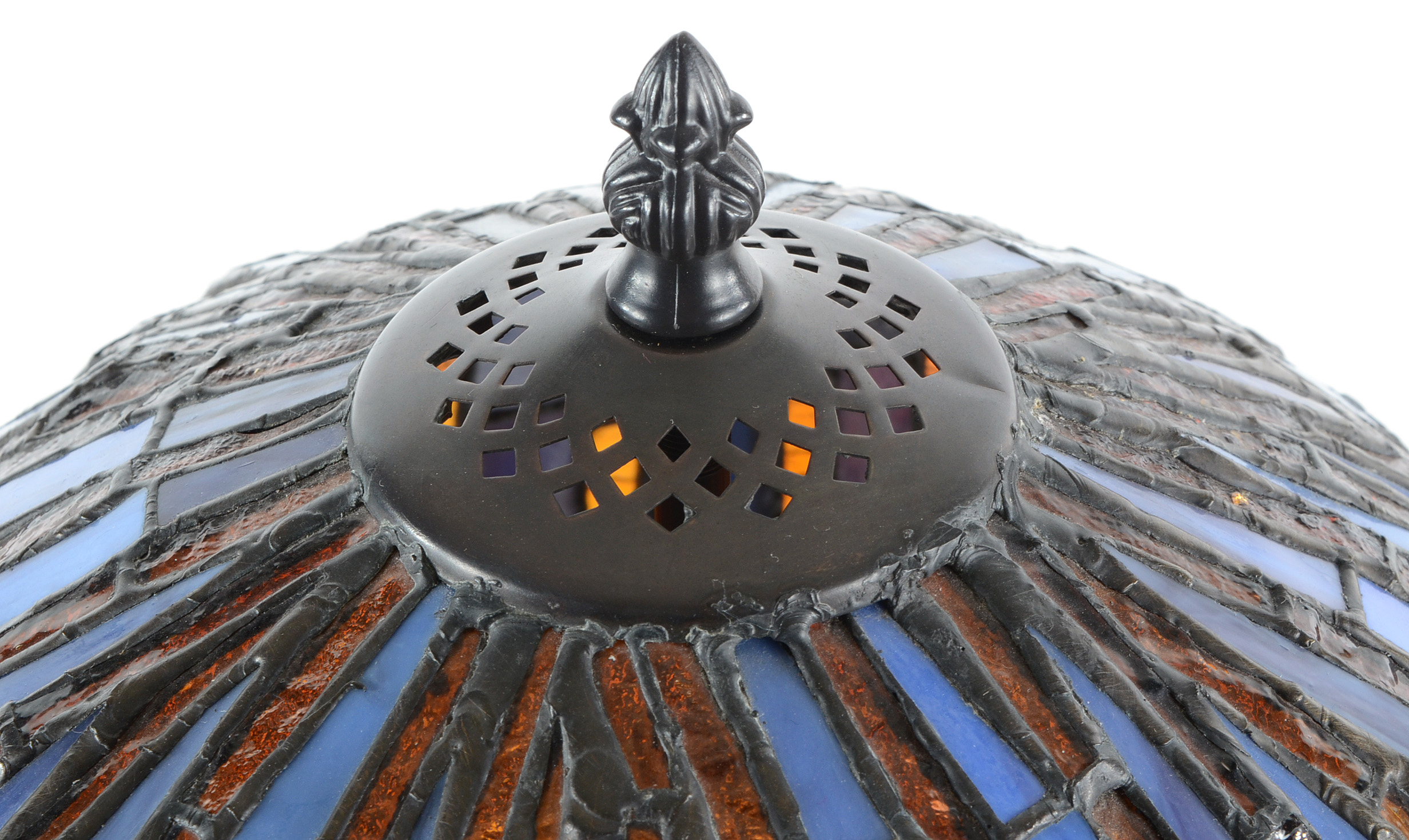 Resin and Stained Glass Table Lamp