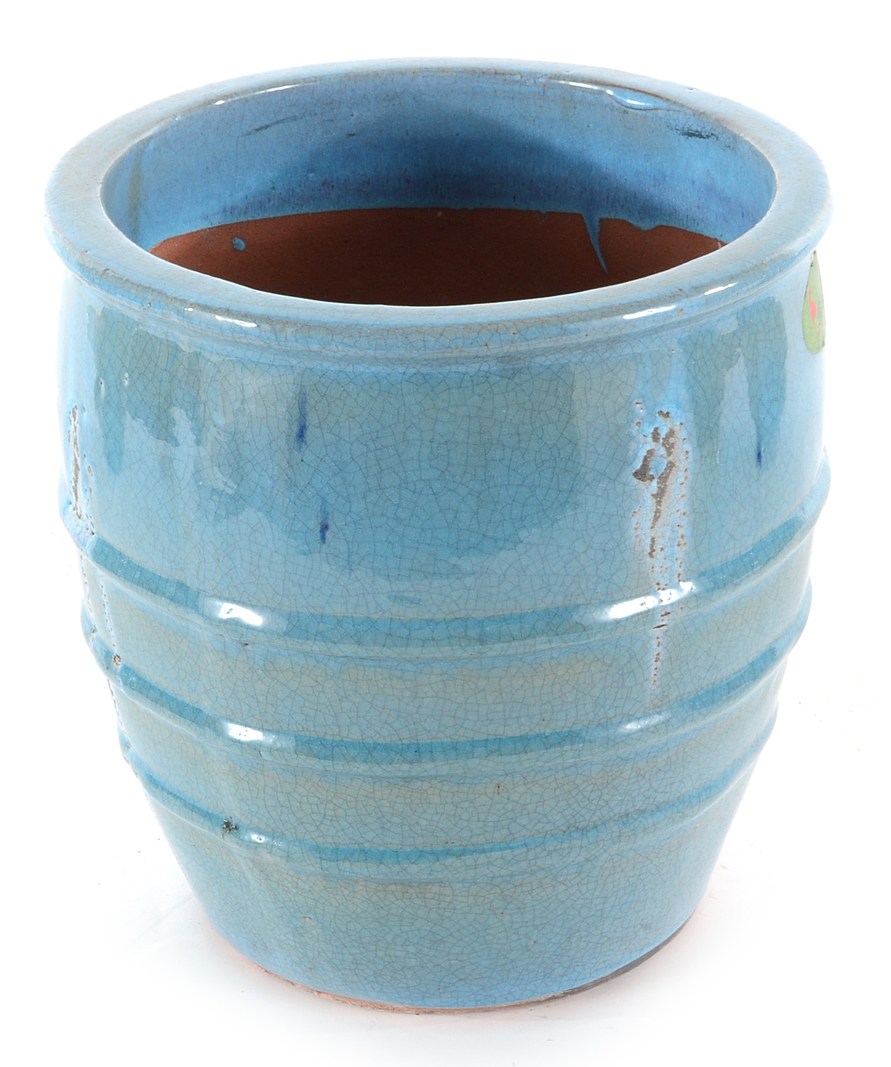 Turquoise Blue Glazed Garden Planters