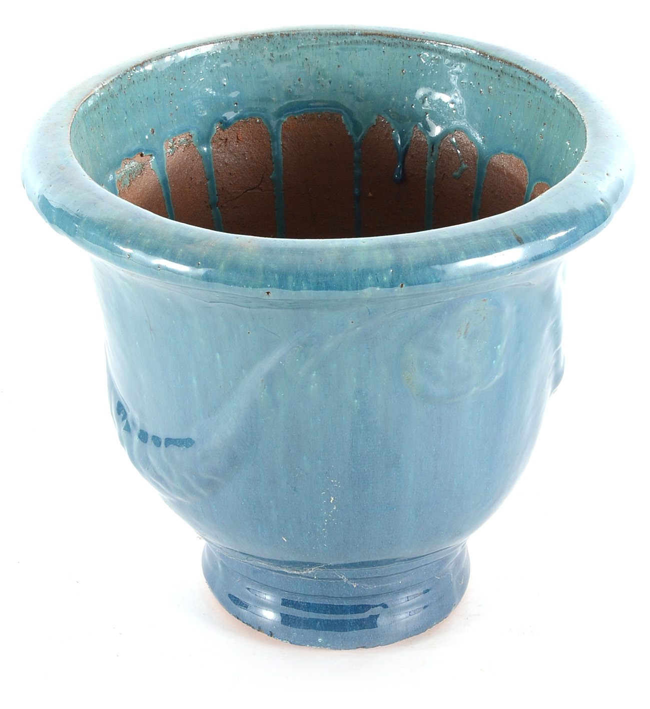 Turquoise Blue Glazed Garden Planters