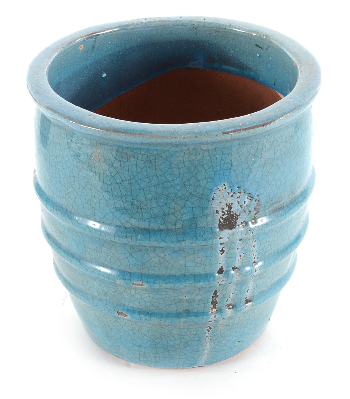 Turquoise Blue Glazed Garden Planters
