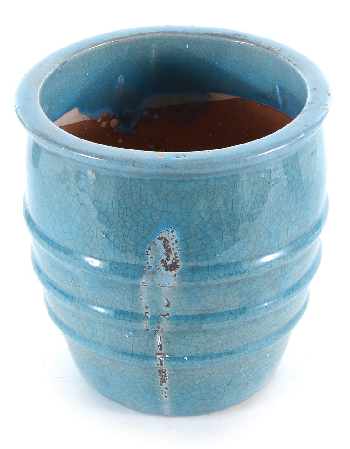 Turquoise Blue Glazed Garden Planters