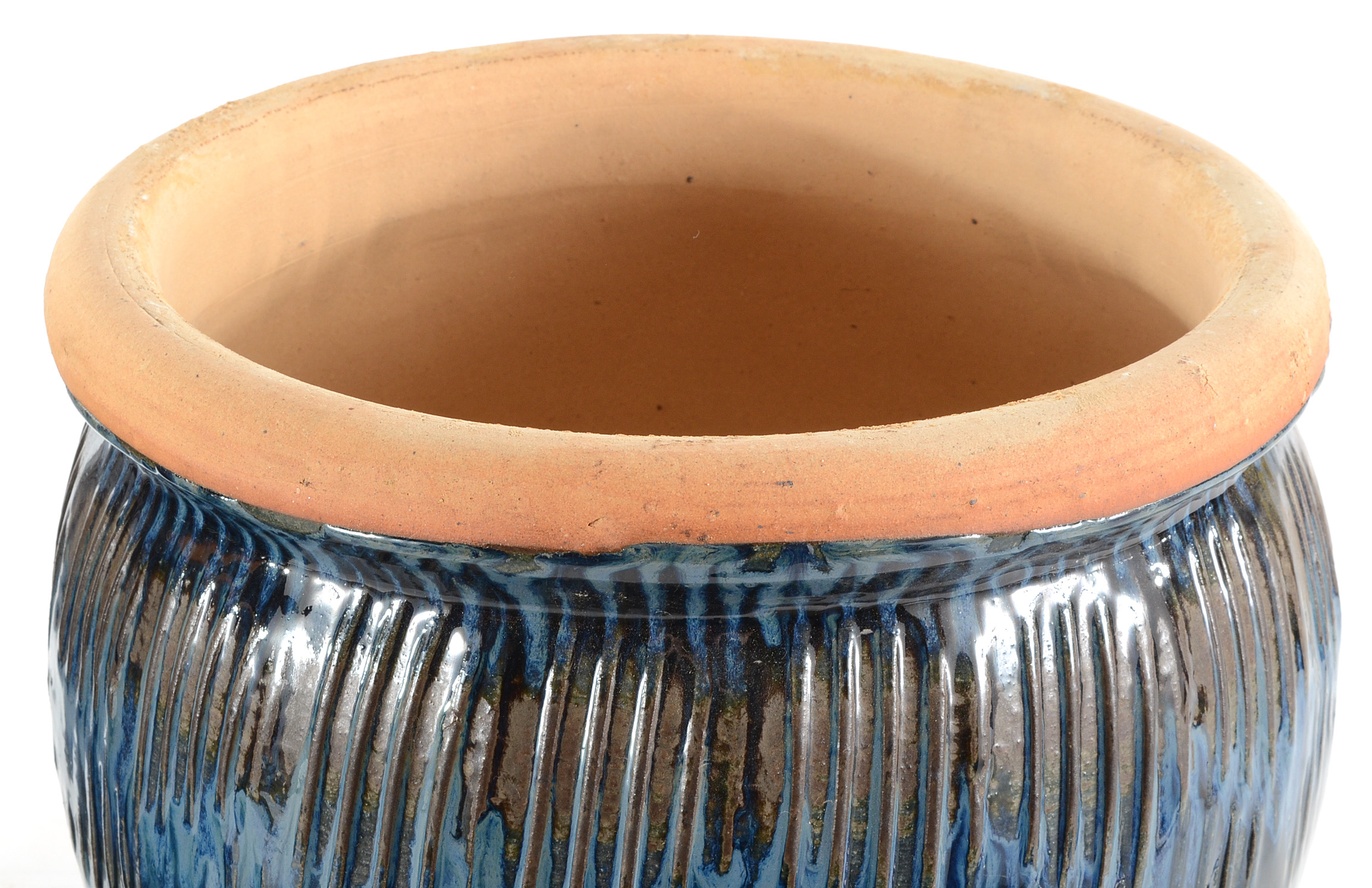 Imperial Blue Glazed Garden Planters