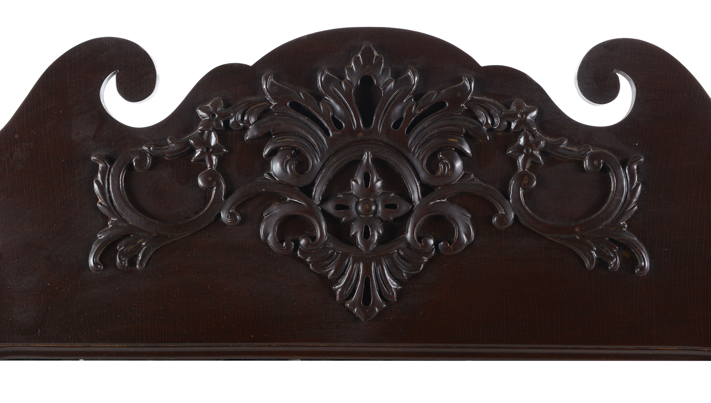 Wall Mirror with Carved Crest