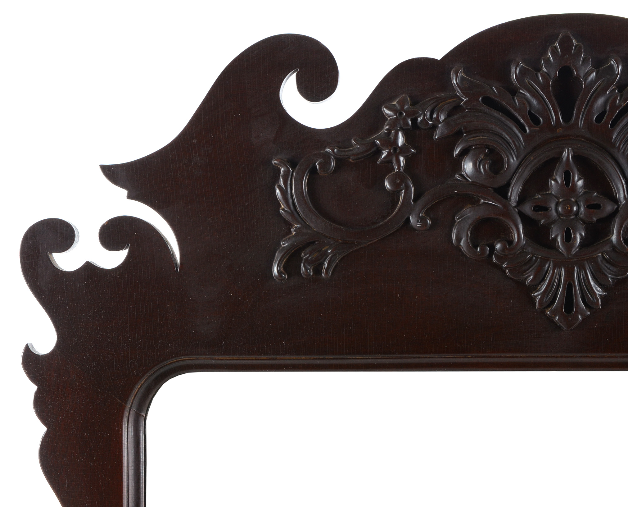 Wall Mirror with Carved Crest