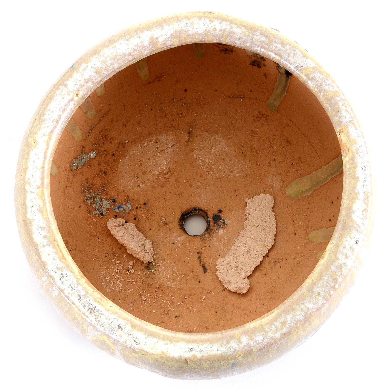 Ivory and Cobalt Blue Glazed Garden Planters