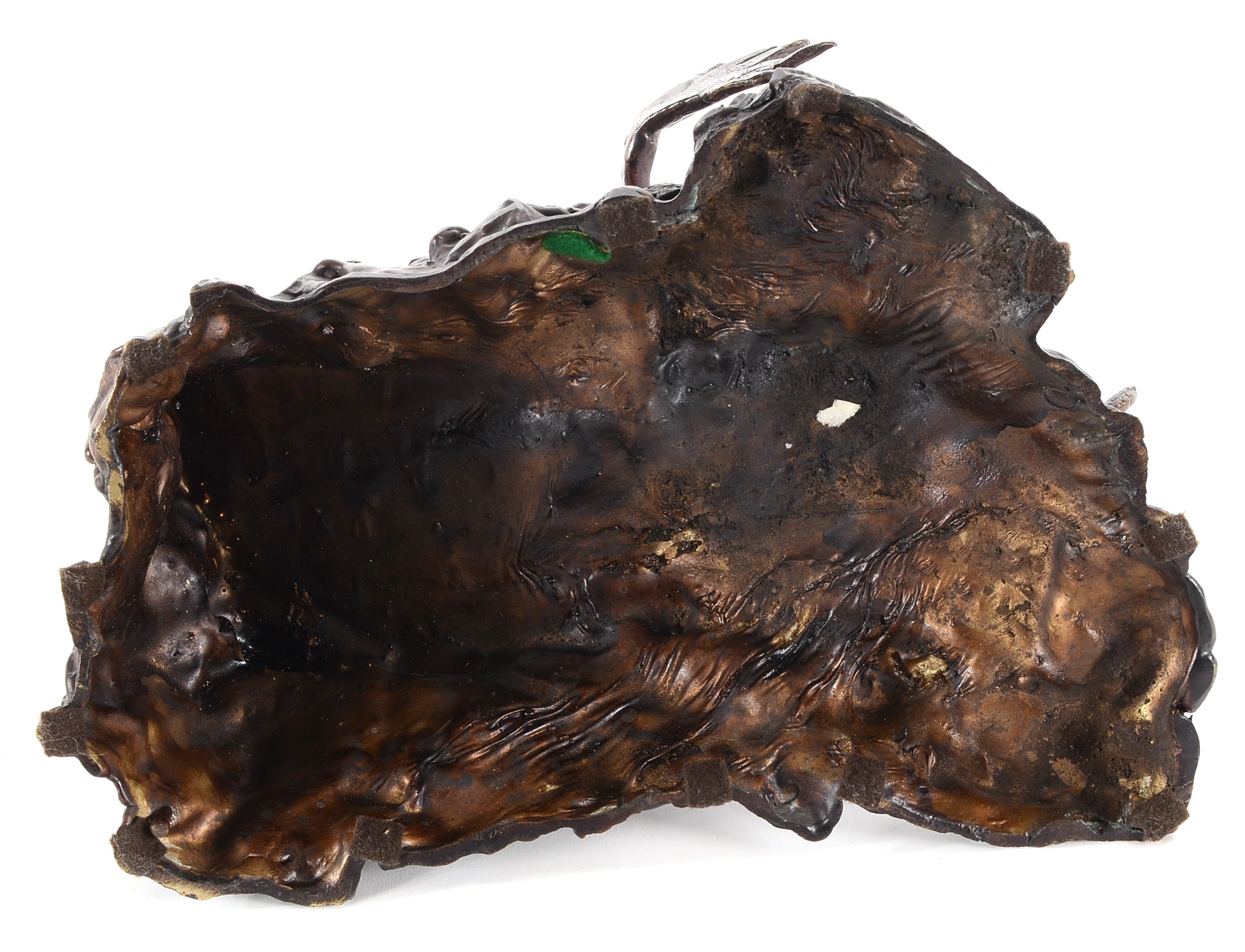 Bronze Reclining Frog Sculpture