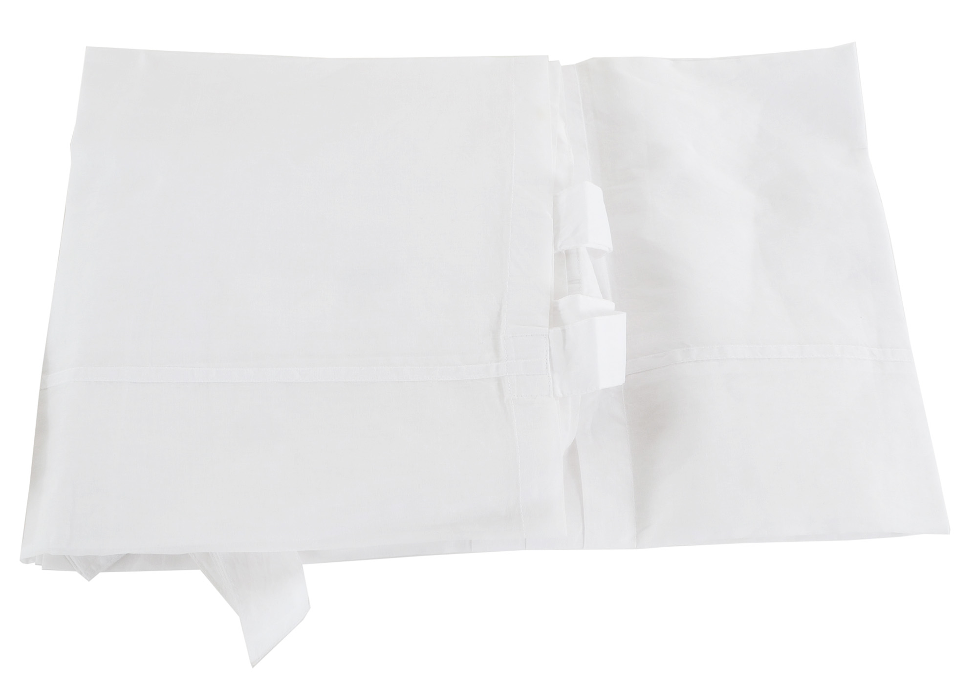 Vintage Painted Steel Bed Crown with Curtains