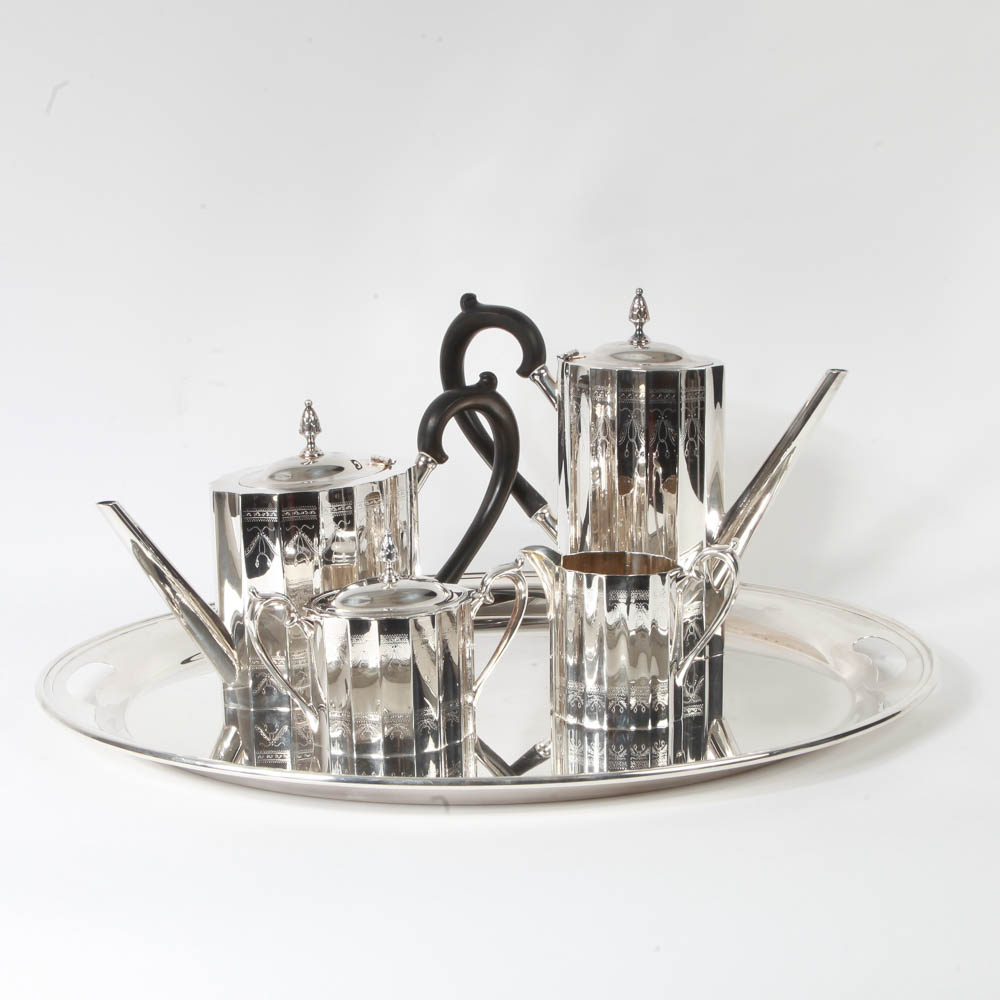 Lunt Silversmiths Silver Plated Tea and Coffee Service