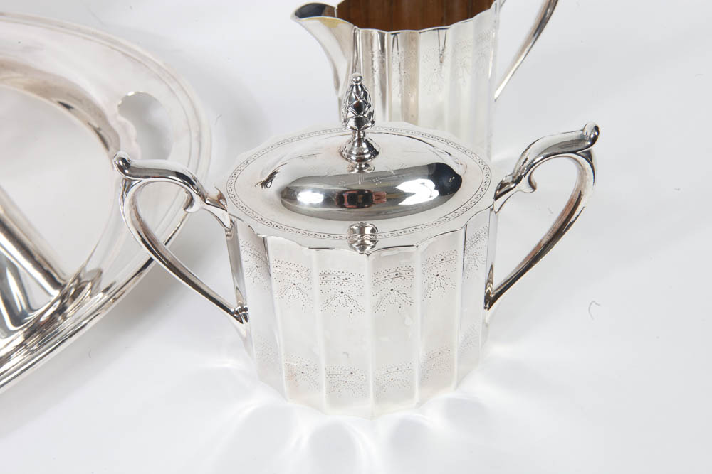 Lunt Silversmiths Silver Plated Tea and Coffee Service