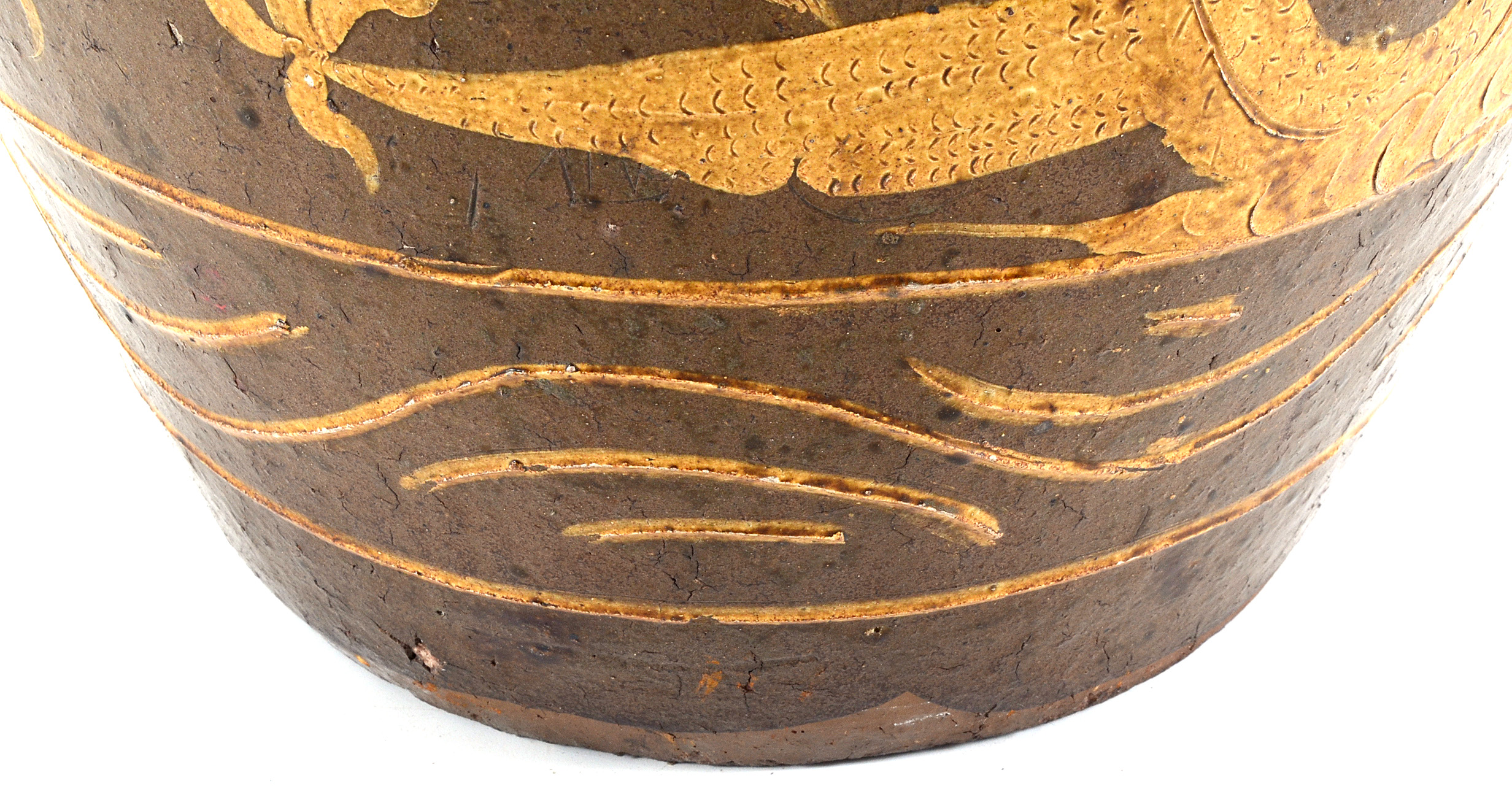 Chinese Earthenware Pidan Egg Pot With Dragons