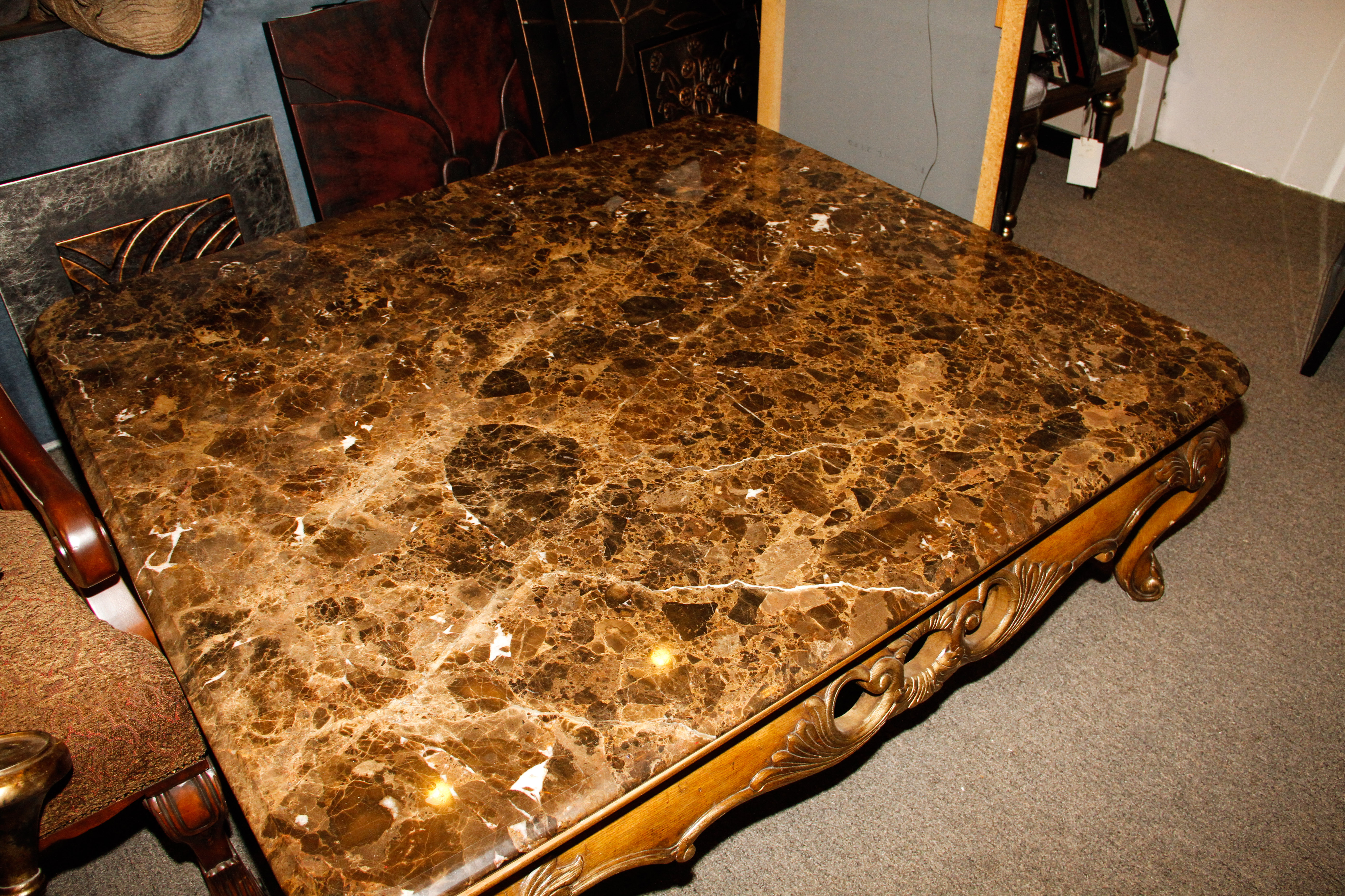 Marble Top Cocktail Table by Henredon