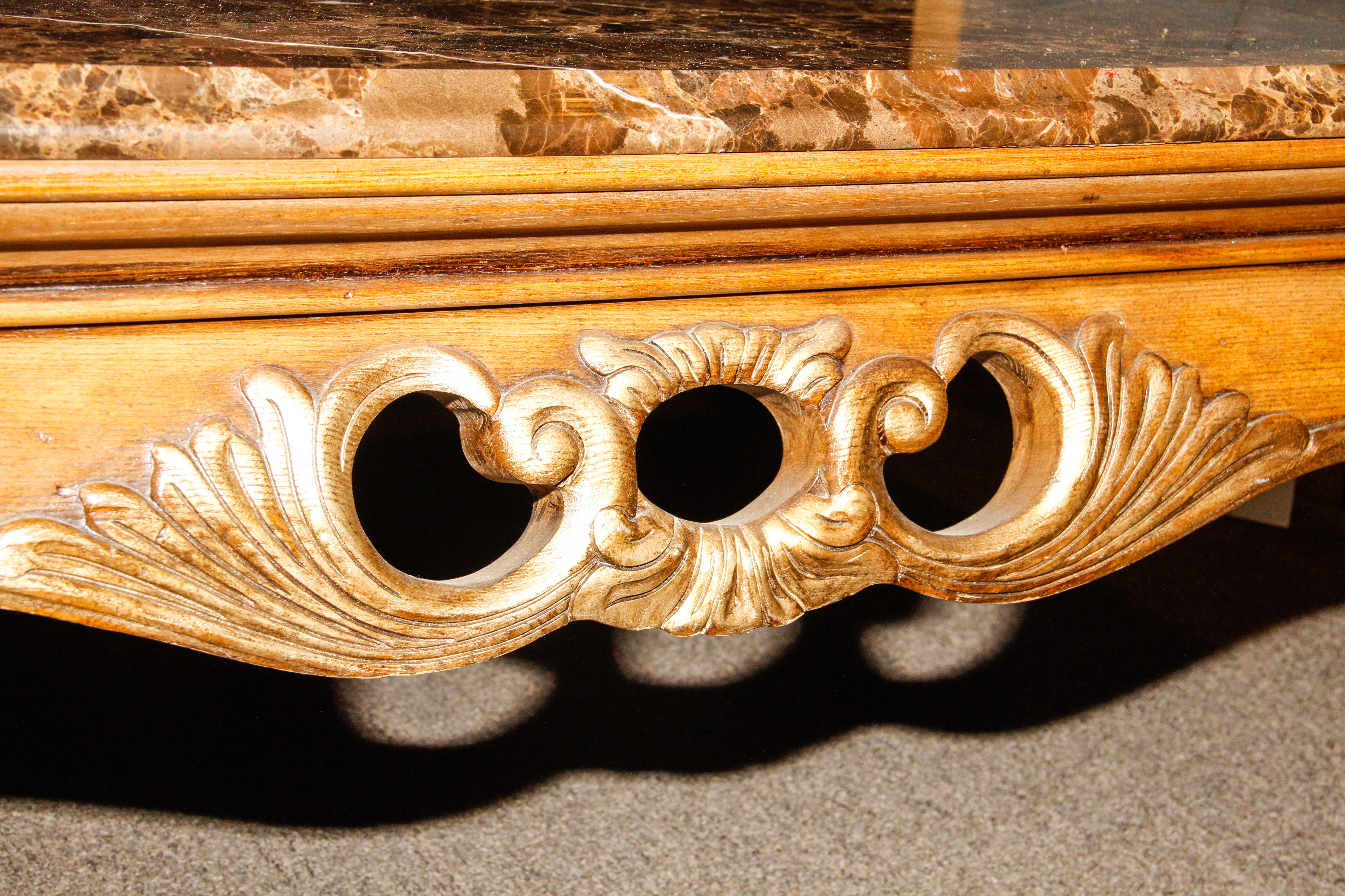 Marble Top Cocktail Table by Henredon