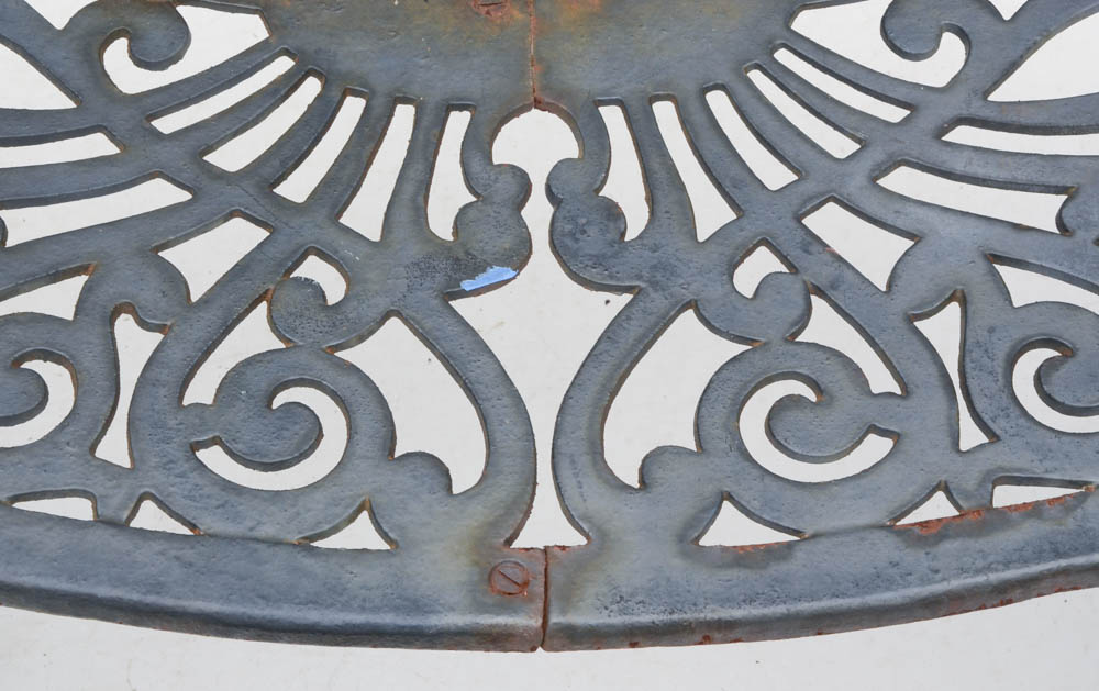 Vintage Cast Iron Settee and Chair