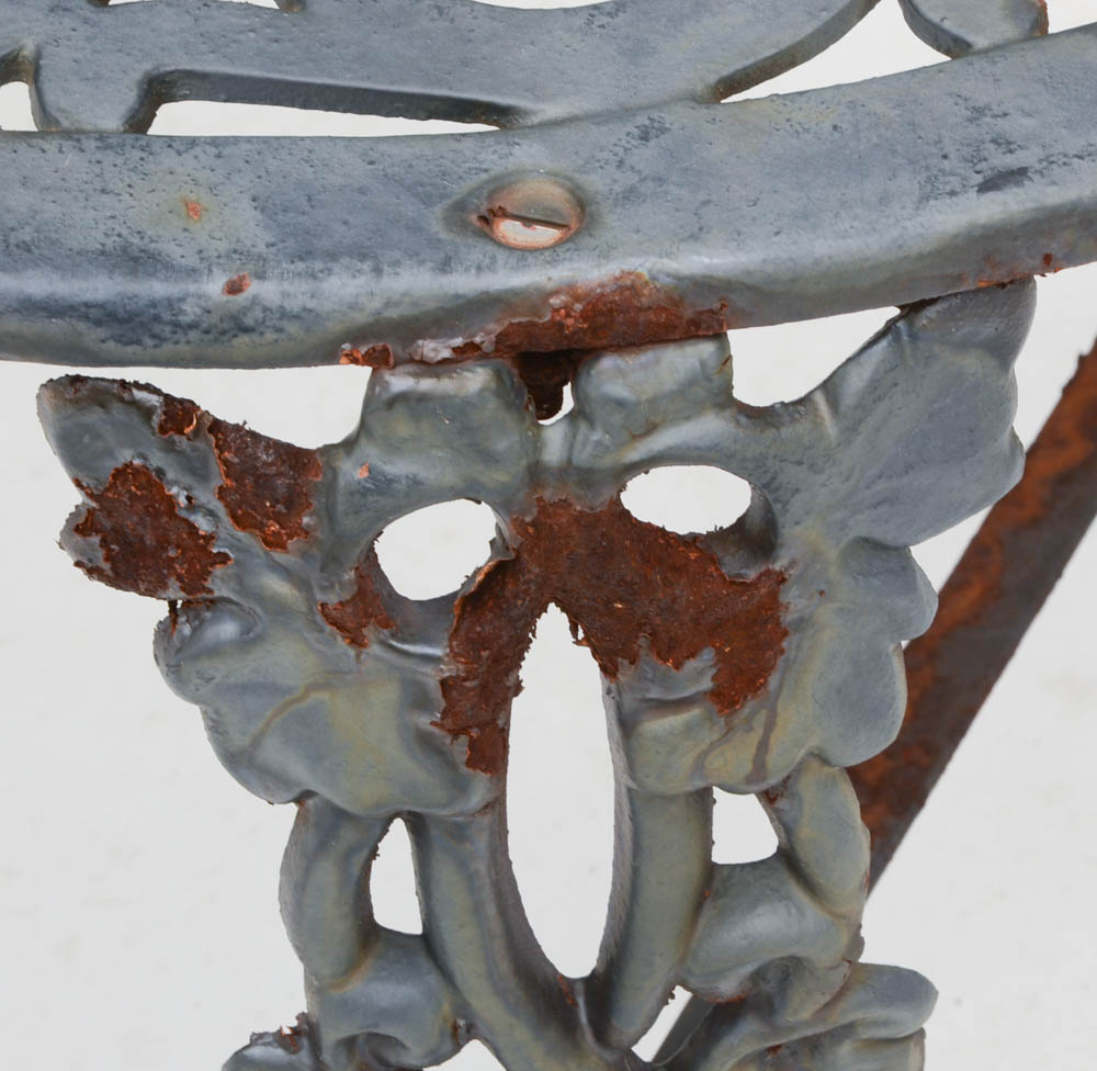 Vintage Cast Iron Settee and Chair