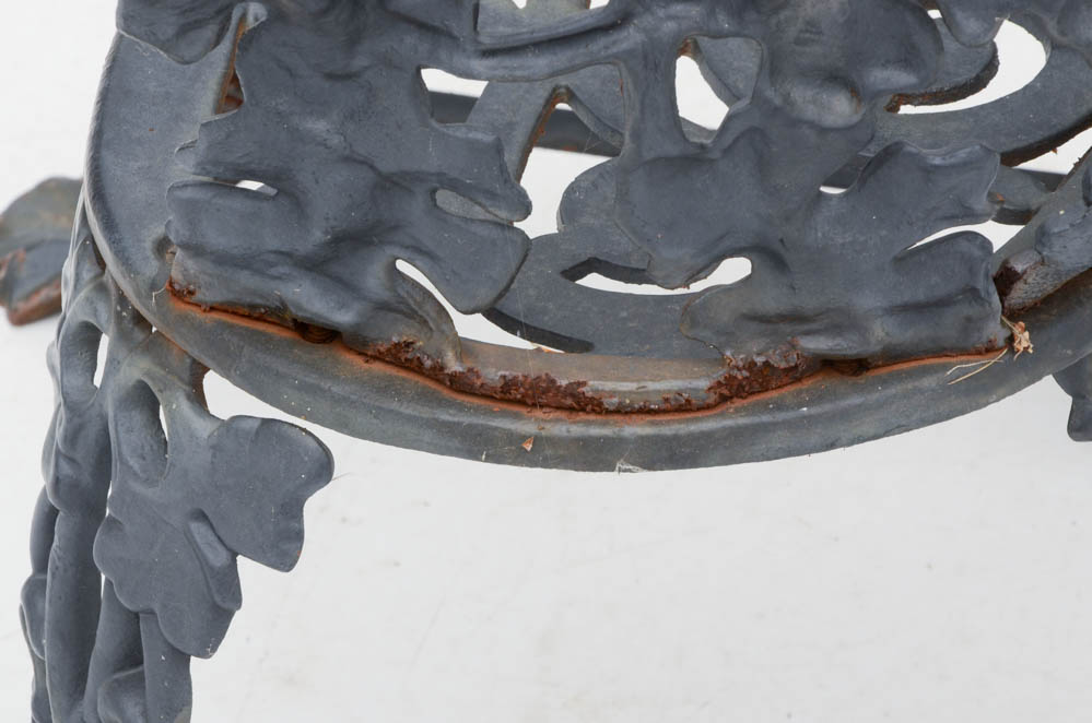 Vintage Cast Iron Settee and Chair