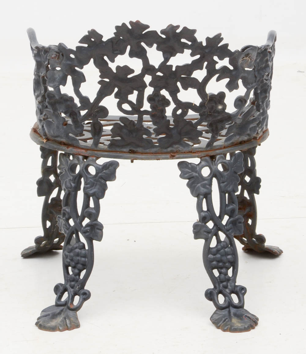 Vintage Cast Iron Settee and Chair