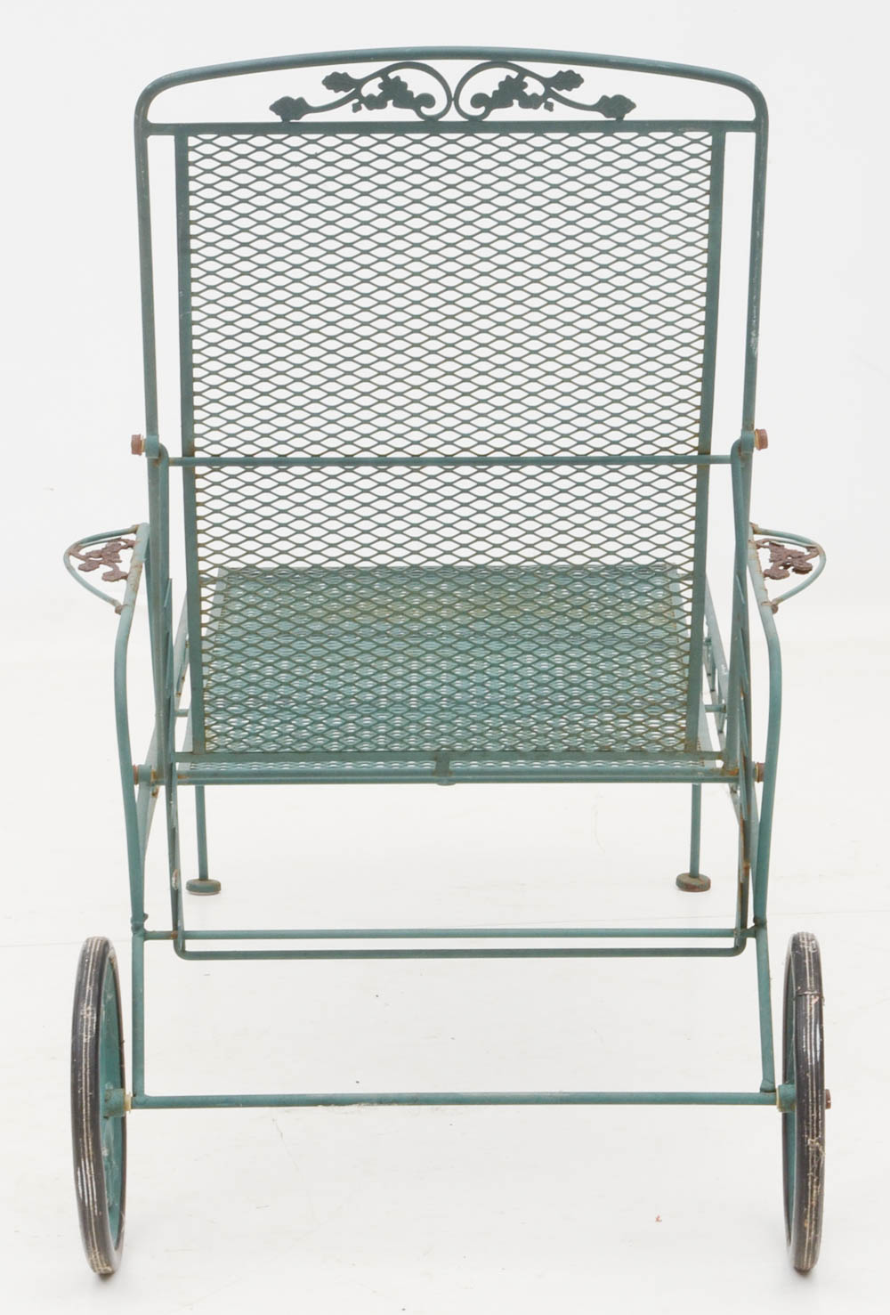 Two Iron Mesh Patio Pool Loungers