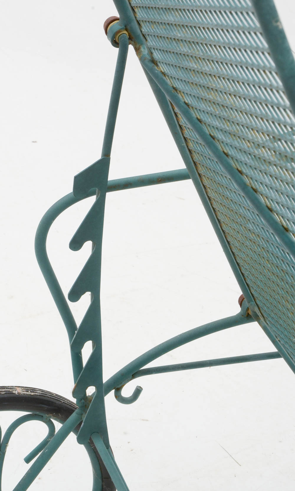 Two Iron Mesh Patio Pool Loungers