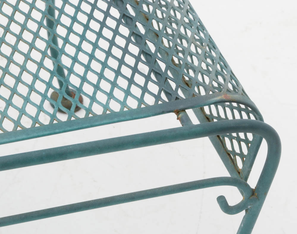 Two Iron Mesh Patio Pool Loungers