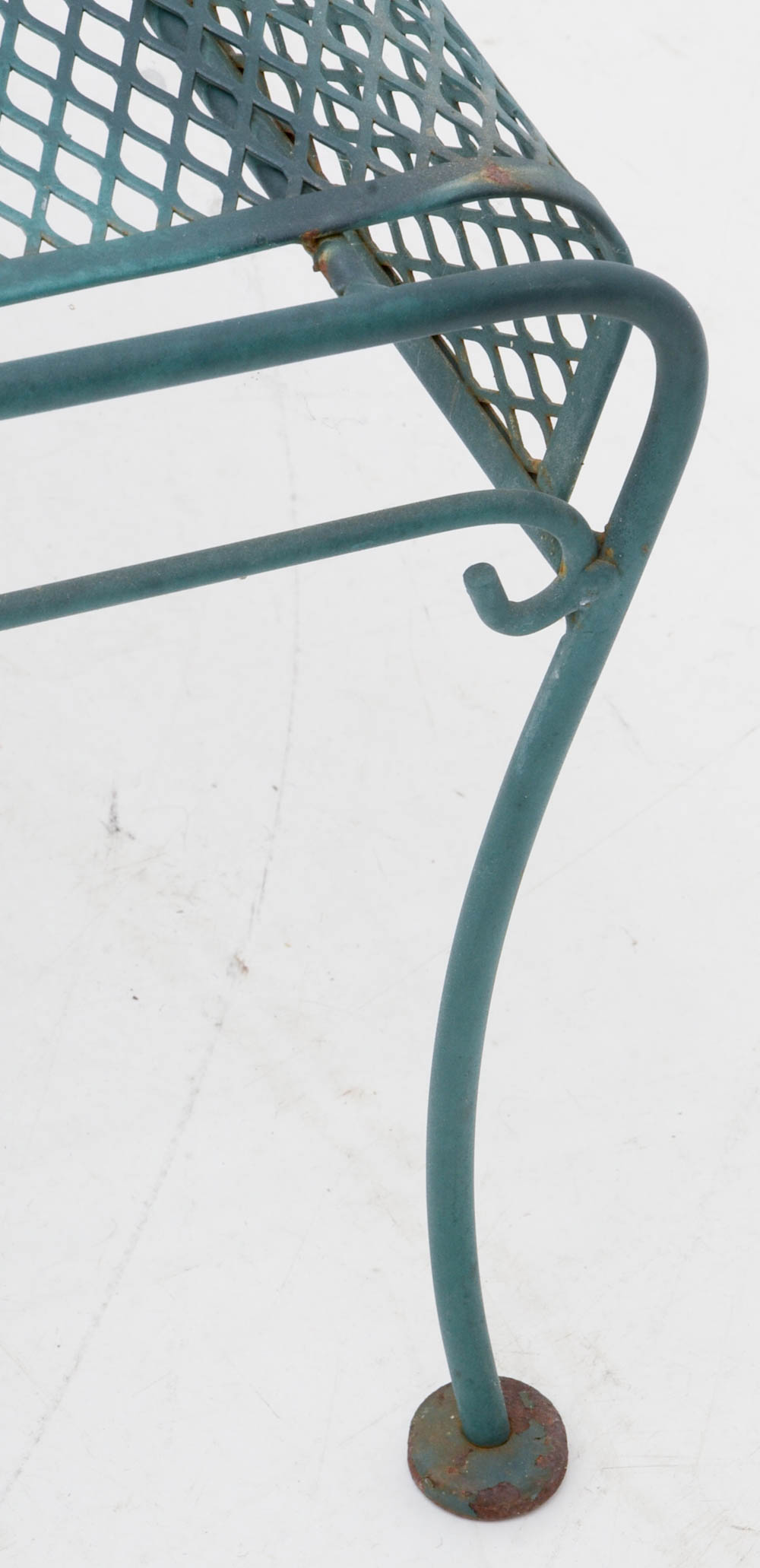 Two Iron Mesh Patio Pool Loungers