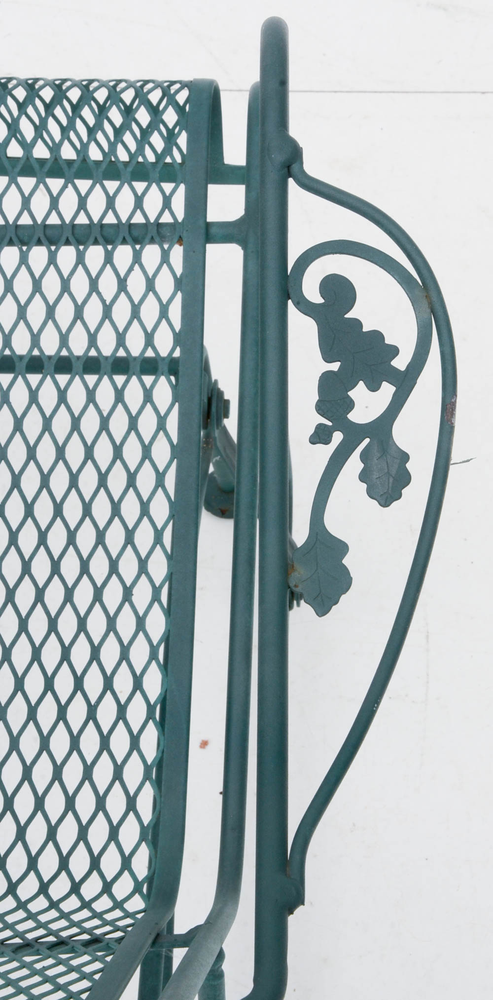 Iron Mesh Patio Settee and Nested Tables