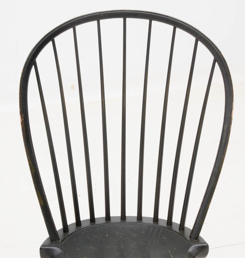 Set of Five Bow-Back Windsor Chairs, D.R. Dimes