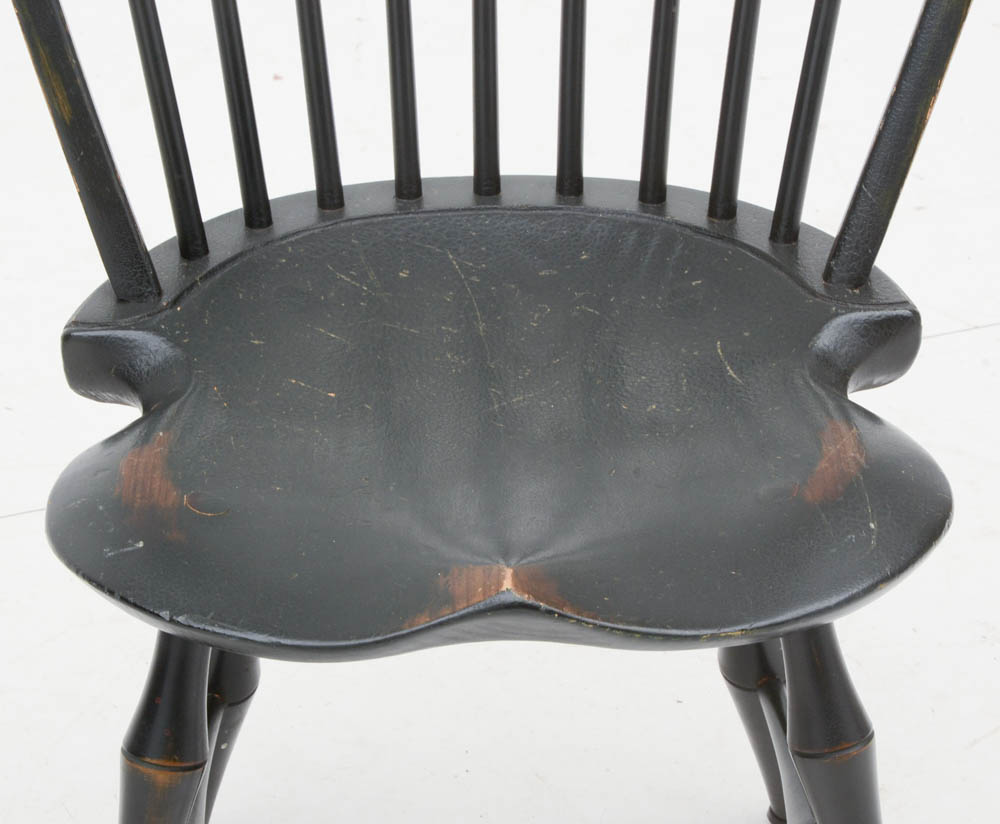 Set of Five Bow-Back Windsor Chairs, D.R. Dimes