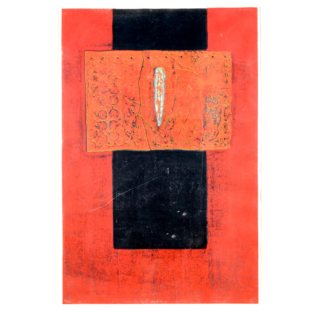 Hiroyuki Tajima Limited Edition Woodcut  "The Scarlett Monument"