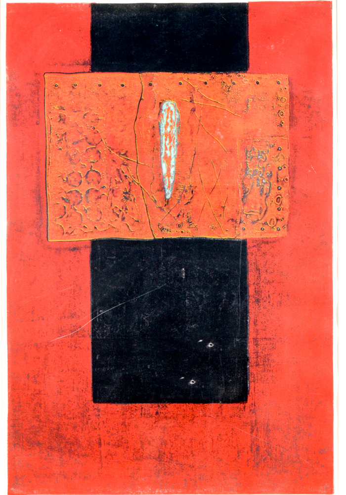 Hiroyuki Tajima Limited Edition Woodcut  "The Scarlett Monument"