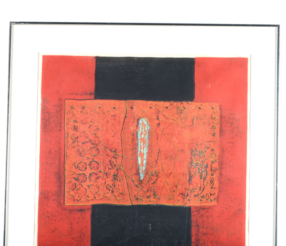 Hiroyuki Tajima Limited Edition Woodcut  "The Scarlett Monument"