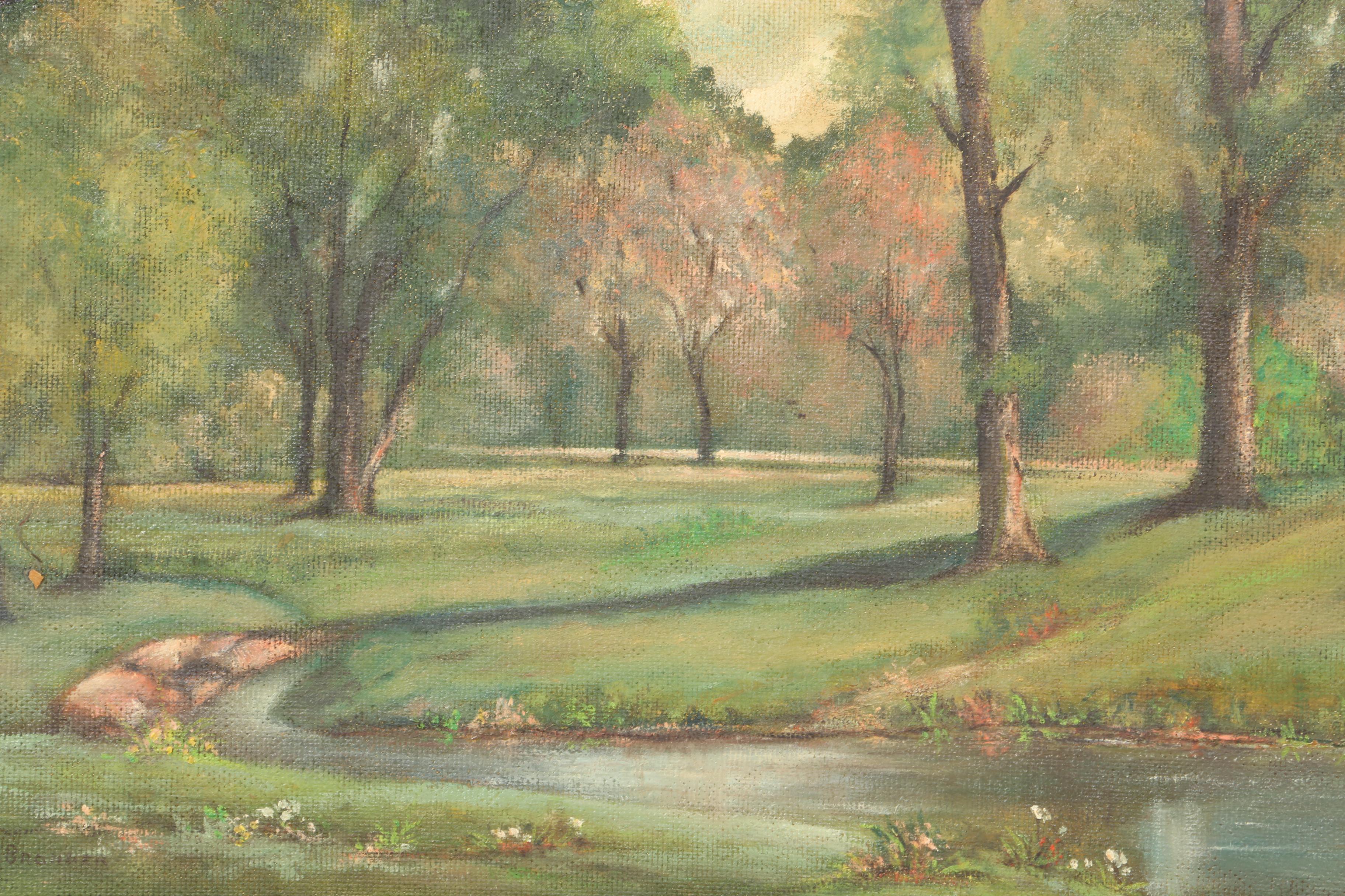 Lucille Bronder Oil Painting on Academy Board of Landscape Scene