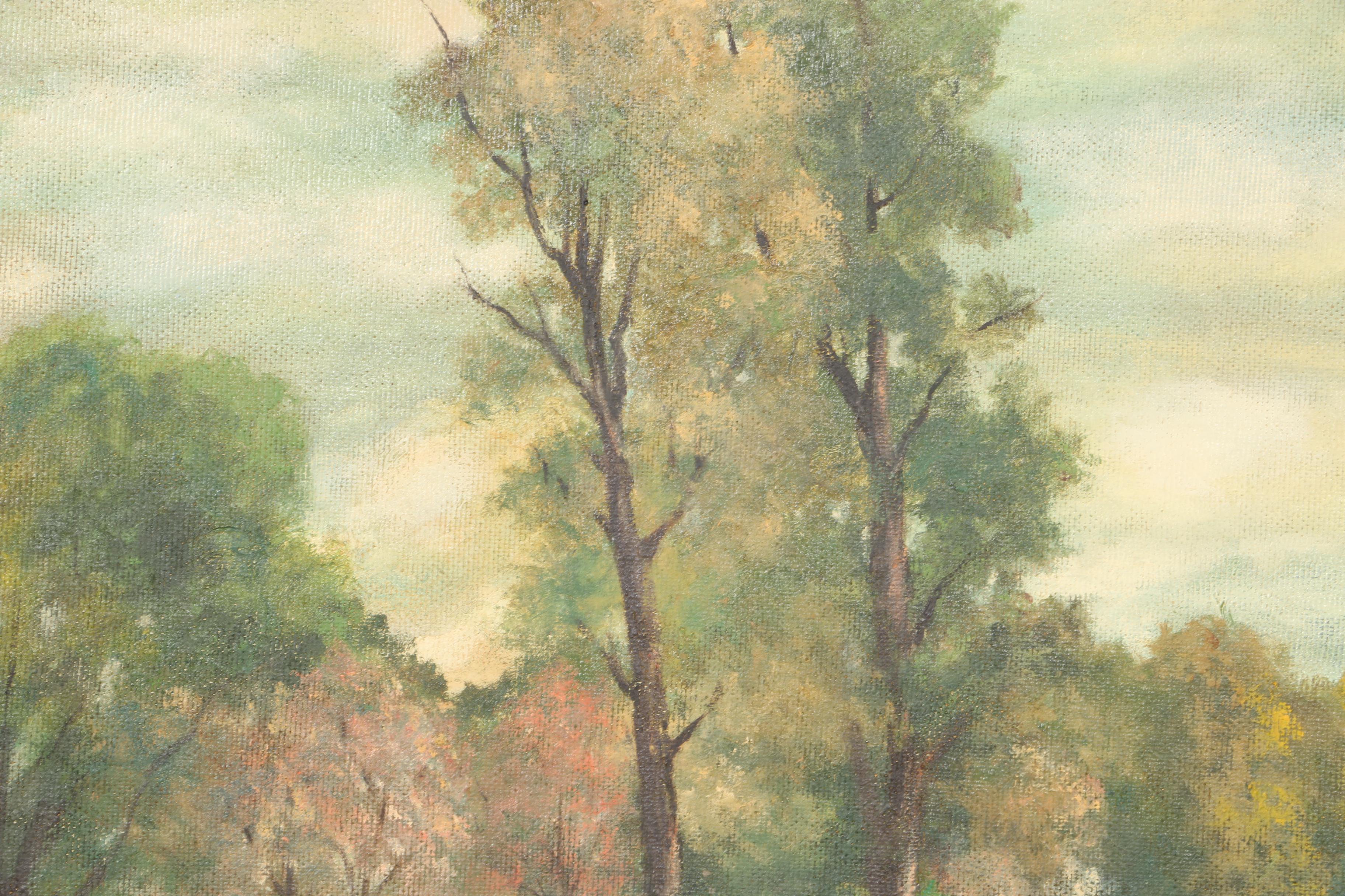 Lucille Bronder Oil Painting on Academy Board of Landscape Scene