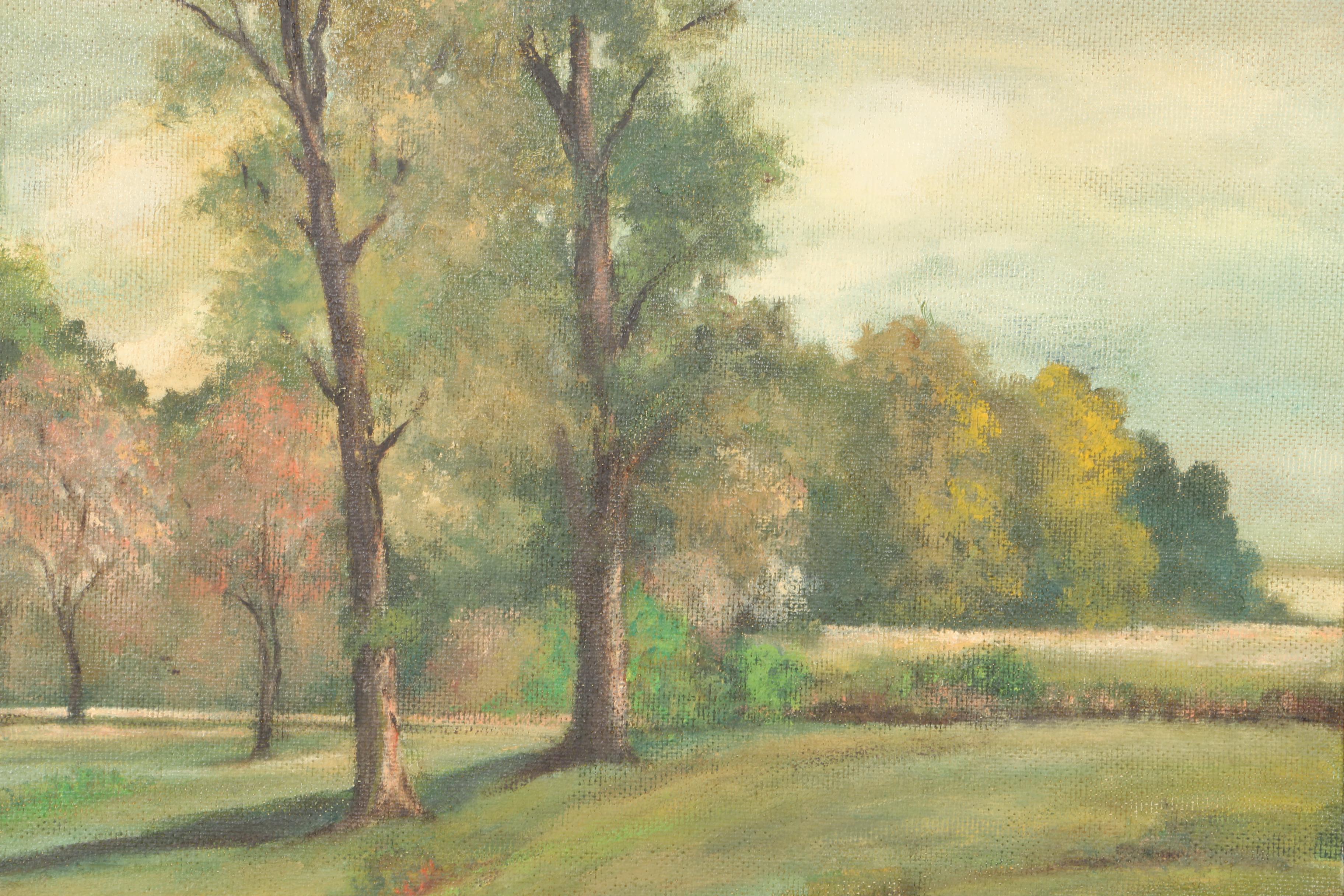 Lucille Bronder Oil Painting on Academy Board of Landscape Scene