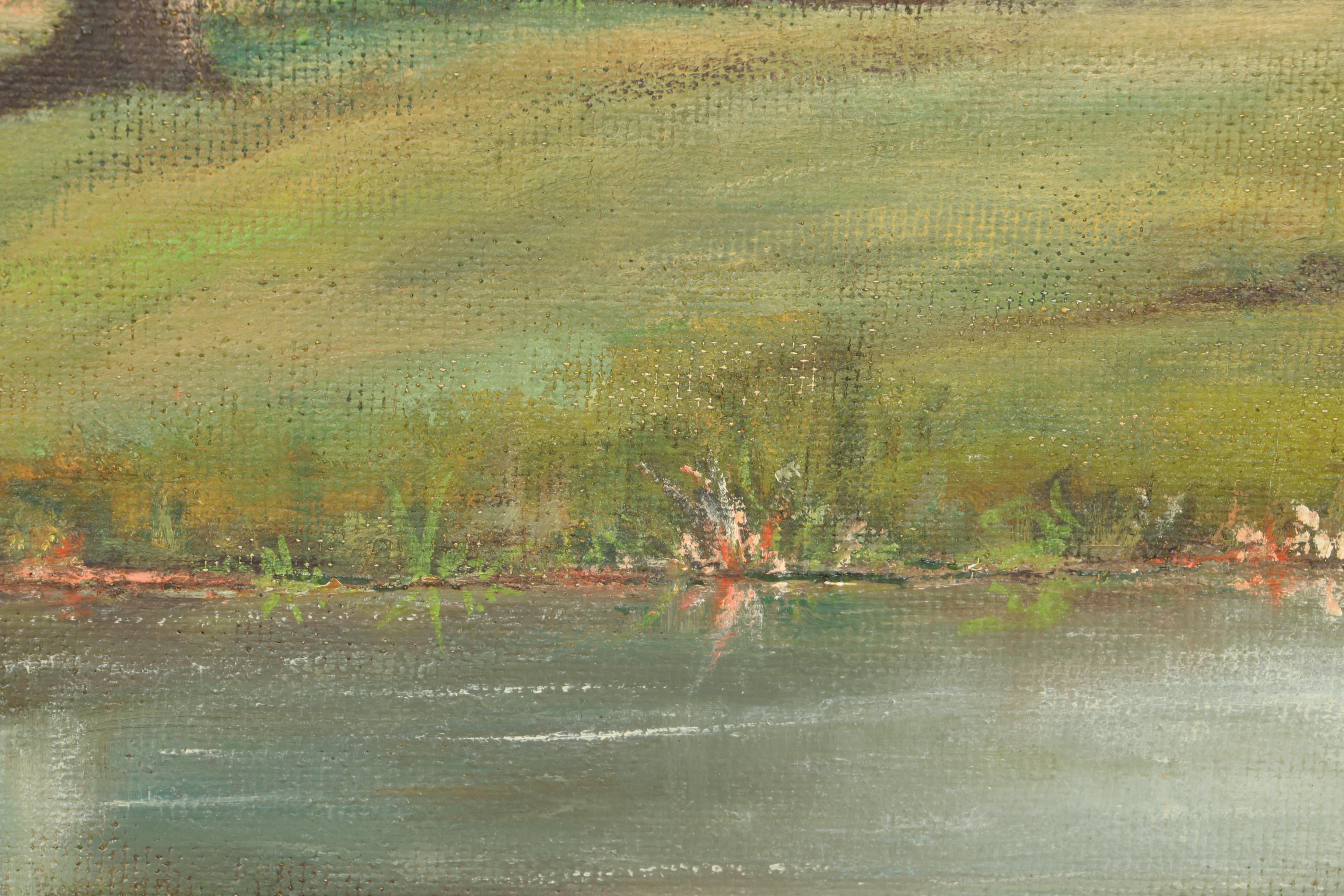 Lucille Bronder Oil Painting on Academy Board of Landscape Scene