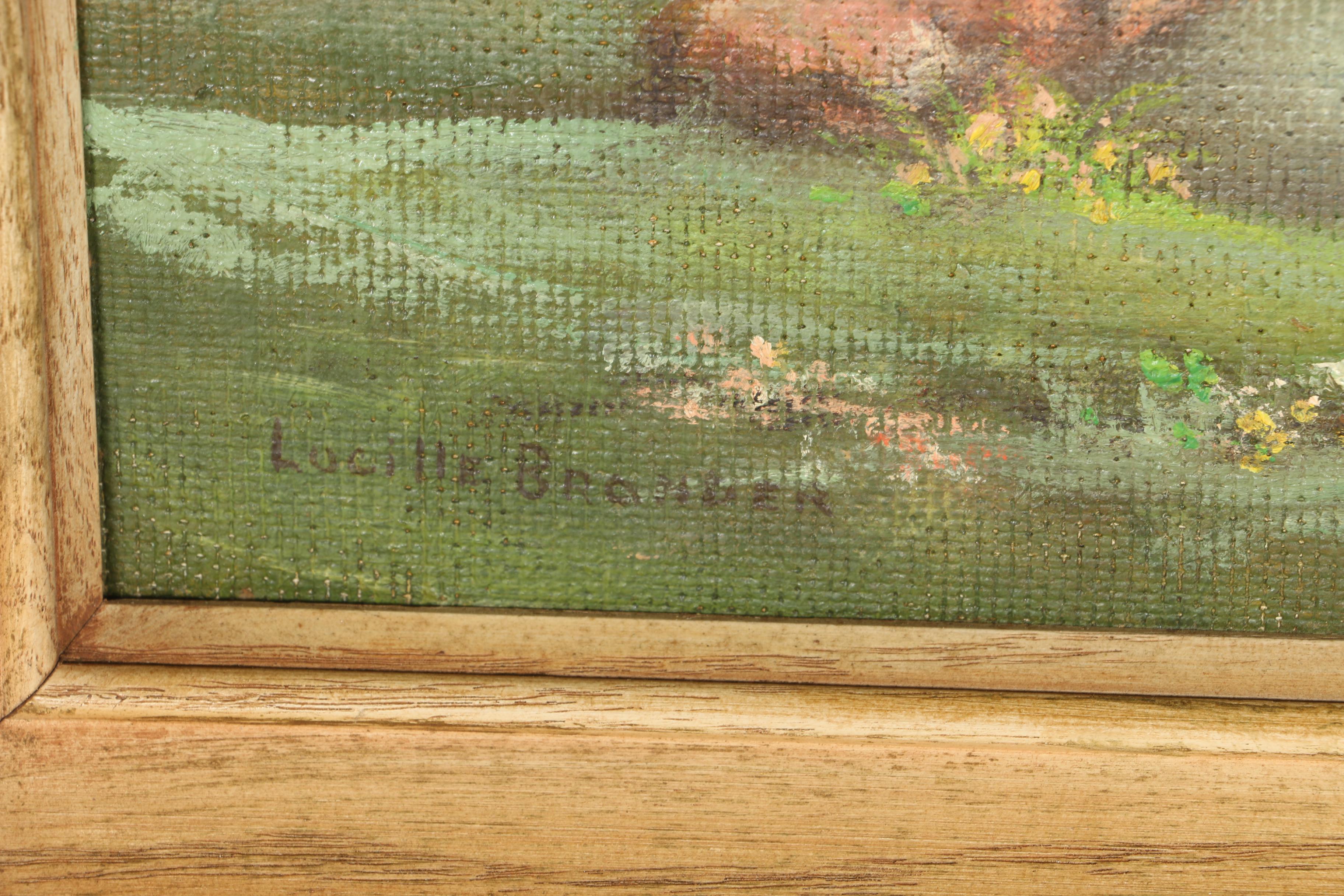 Lucille Bronder Oil Painting on Academy Board of Landscape Scene