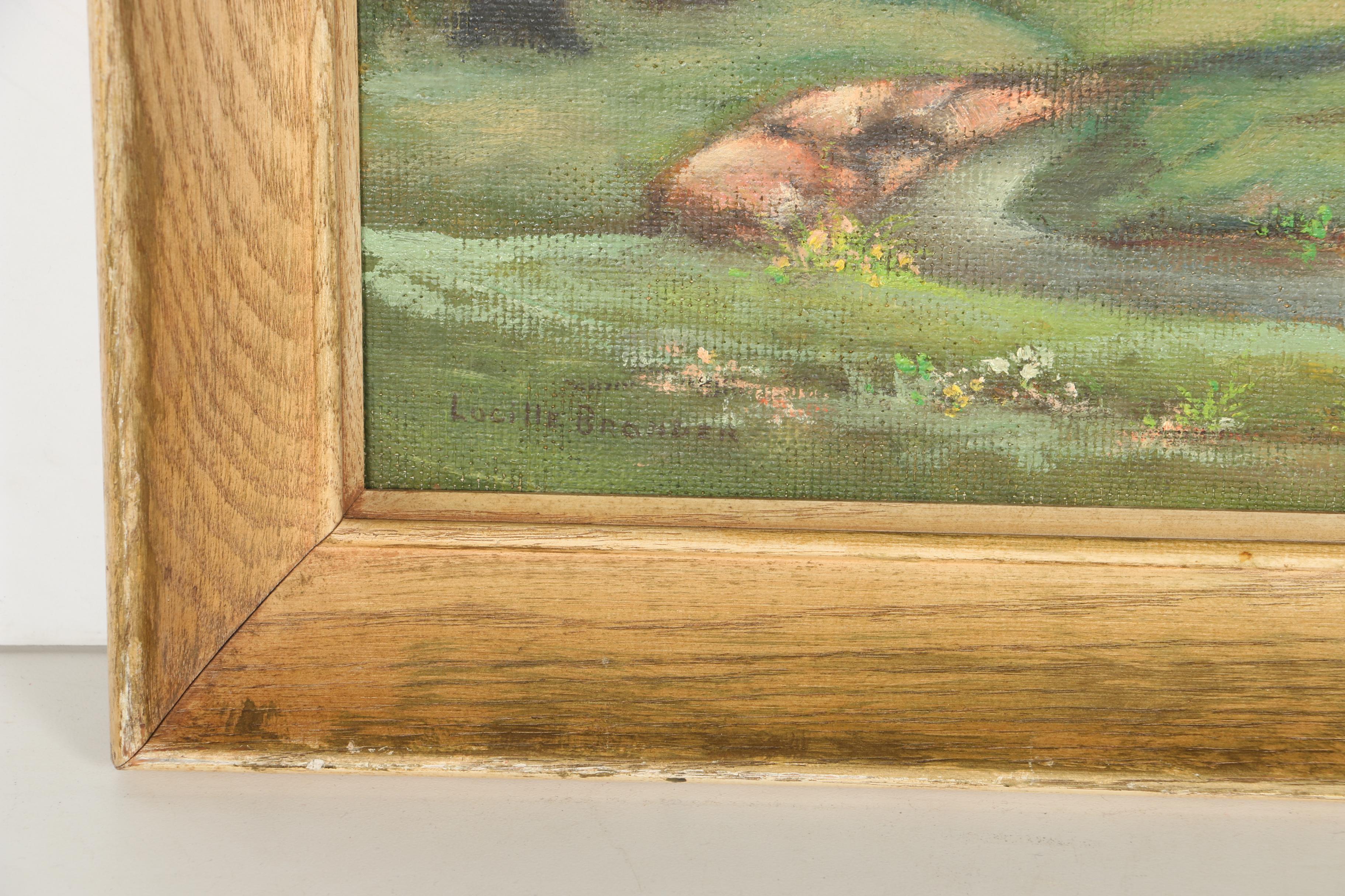 Lucille Bronder Oil Painting on Academy Board of Landscape Scene