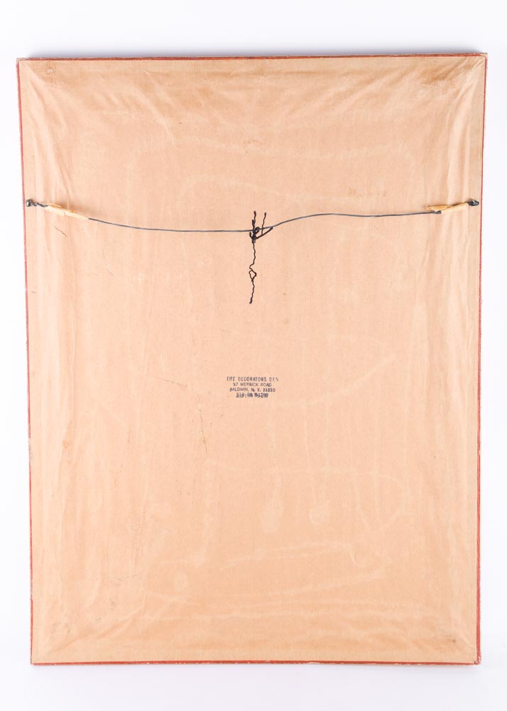 Vintage Framed Cubist Needlepoint After Picasso’s “Harlequin Playing a Guitar"