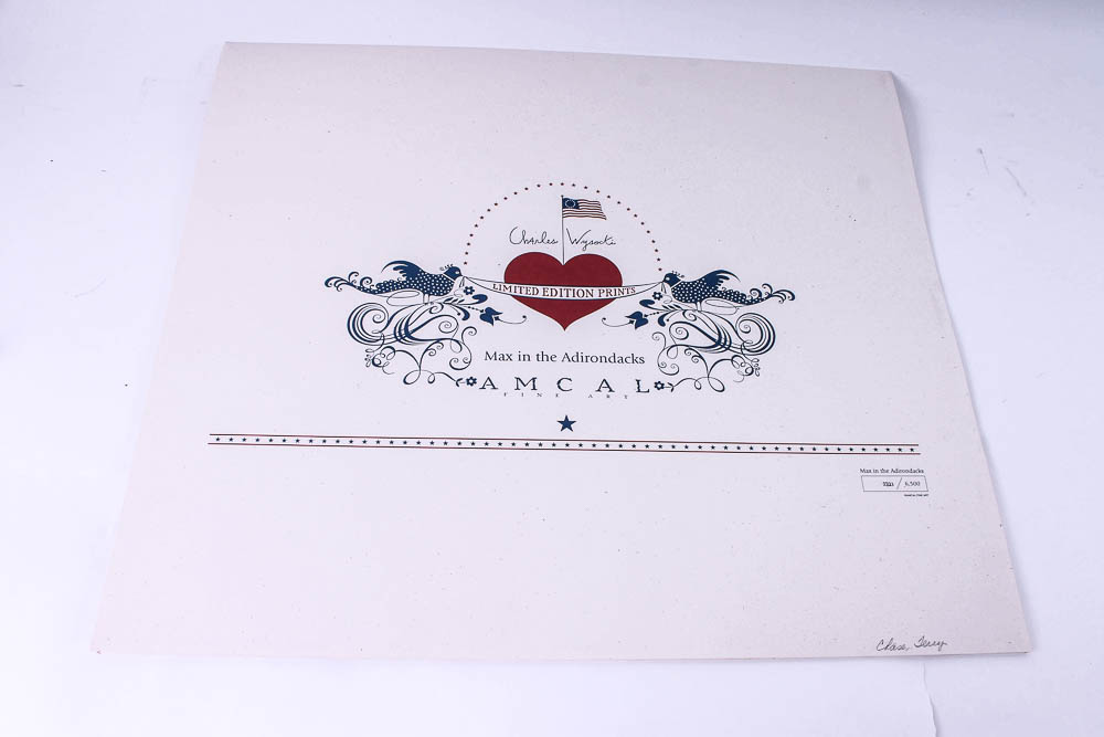 Charles Wysocki Signed and Numbered Print "Max in the Adirondacks"