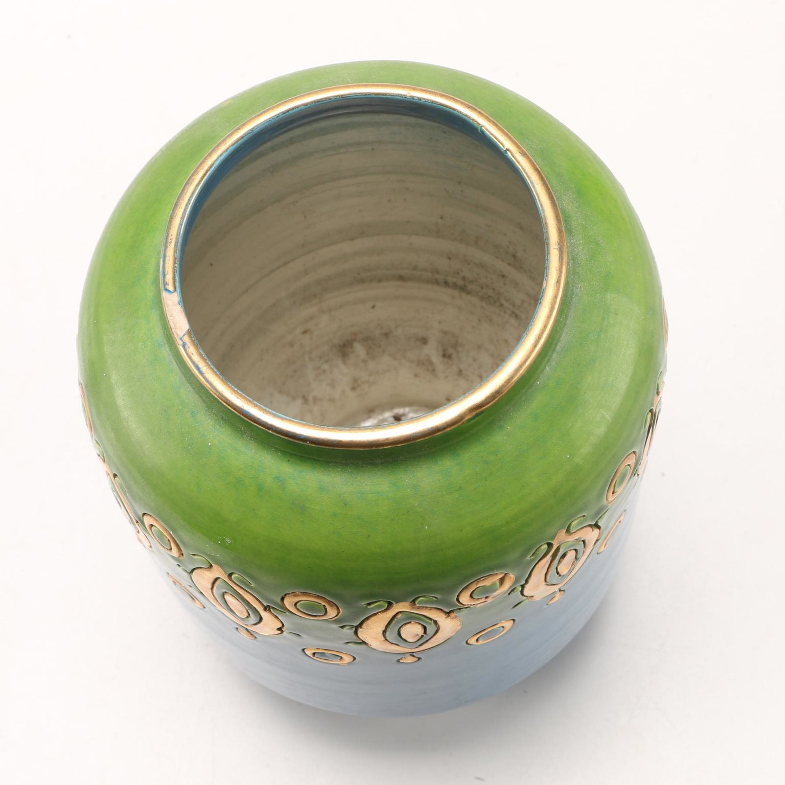 Mid Century Italian Ceramic Candle Holders and Vase